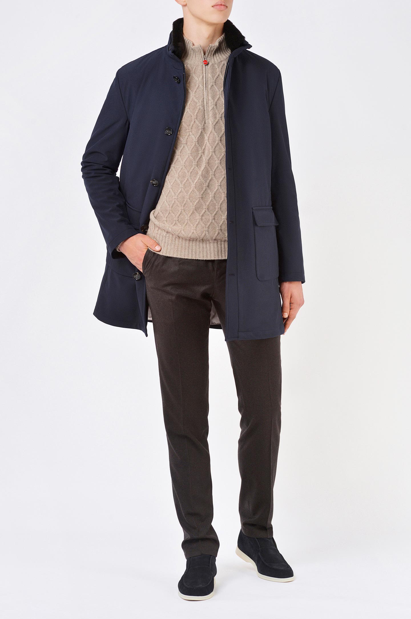 Брюки KITON UFPP79K01R640, цвет: Синий, Мужской