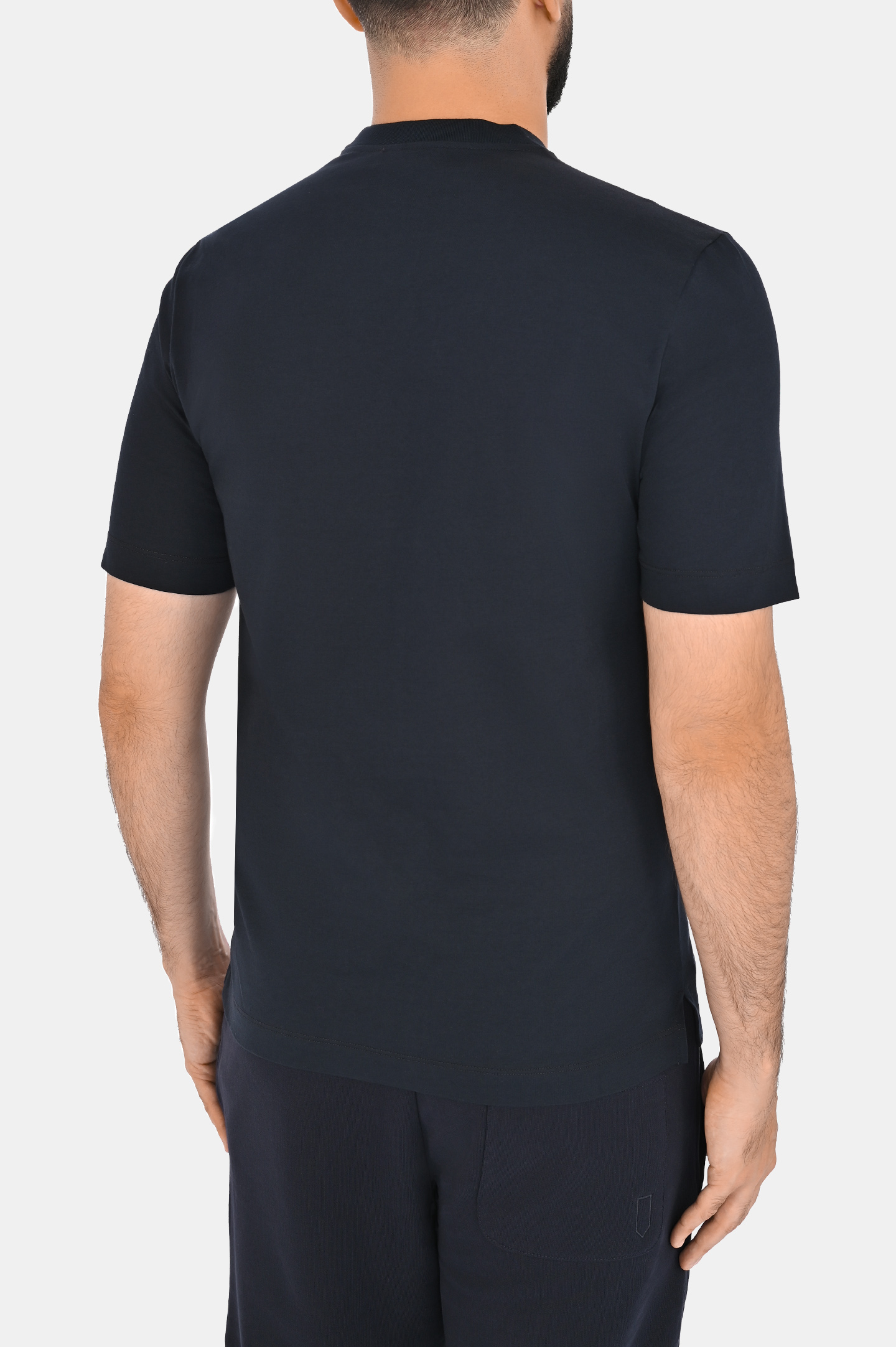 Футболка CANALI MJ02254 T0806, цвет: Темно-синий, Мужской