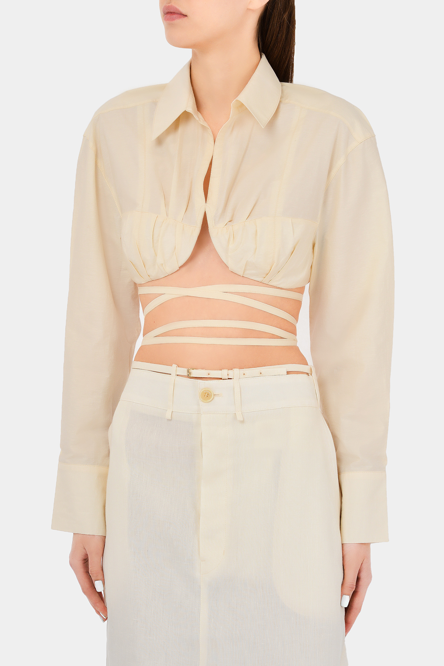 Блуза JACQUEMUS 211SH03-211, цвет: Молочный, Женский