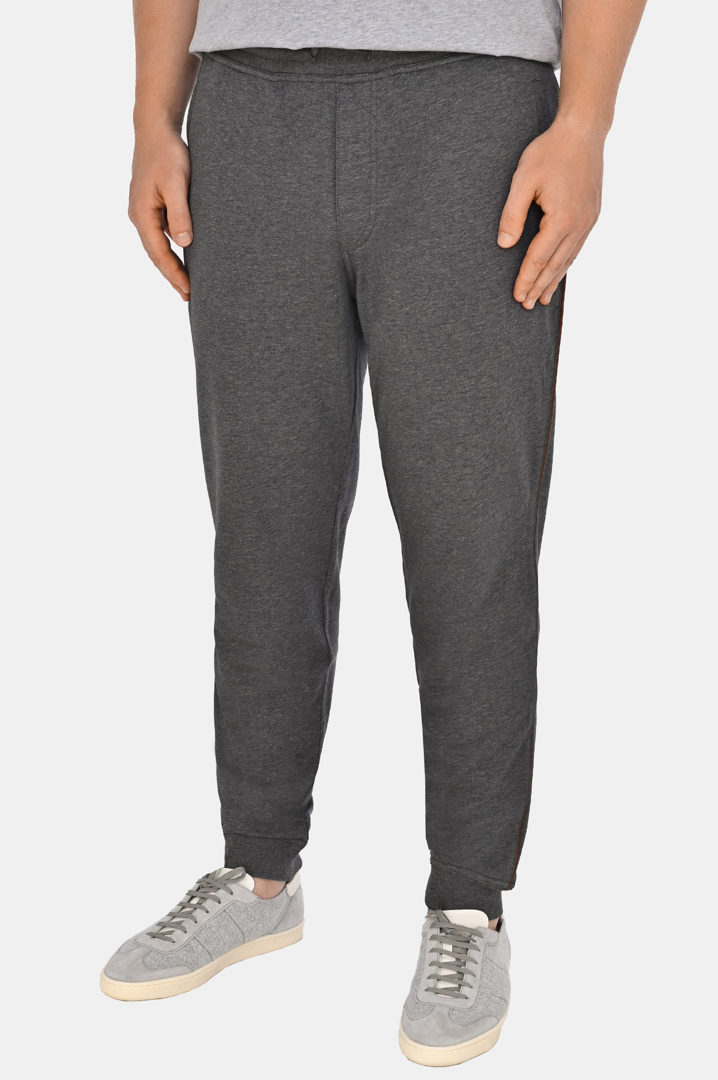 Брюки спорт BRUNELLO  CUCINELLI MW8633311GC, цвет: Серый, Мужской