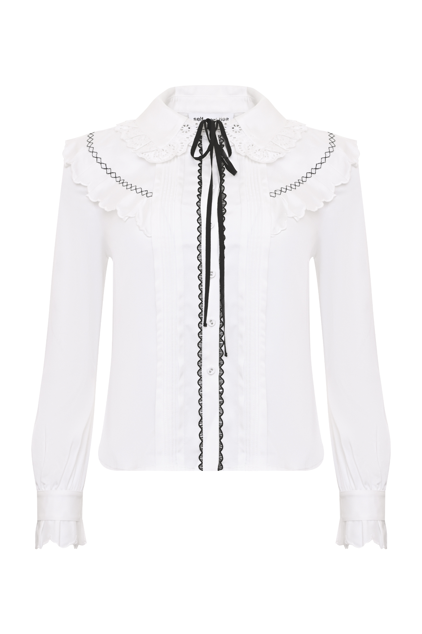 Блуза SELF PORTRAIT RS22-030T, цвет: Белый, Женский