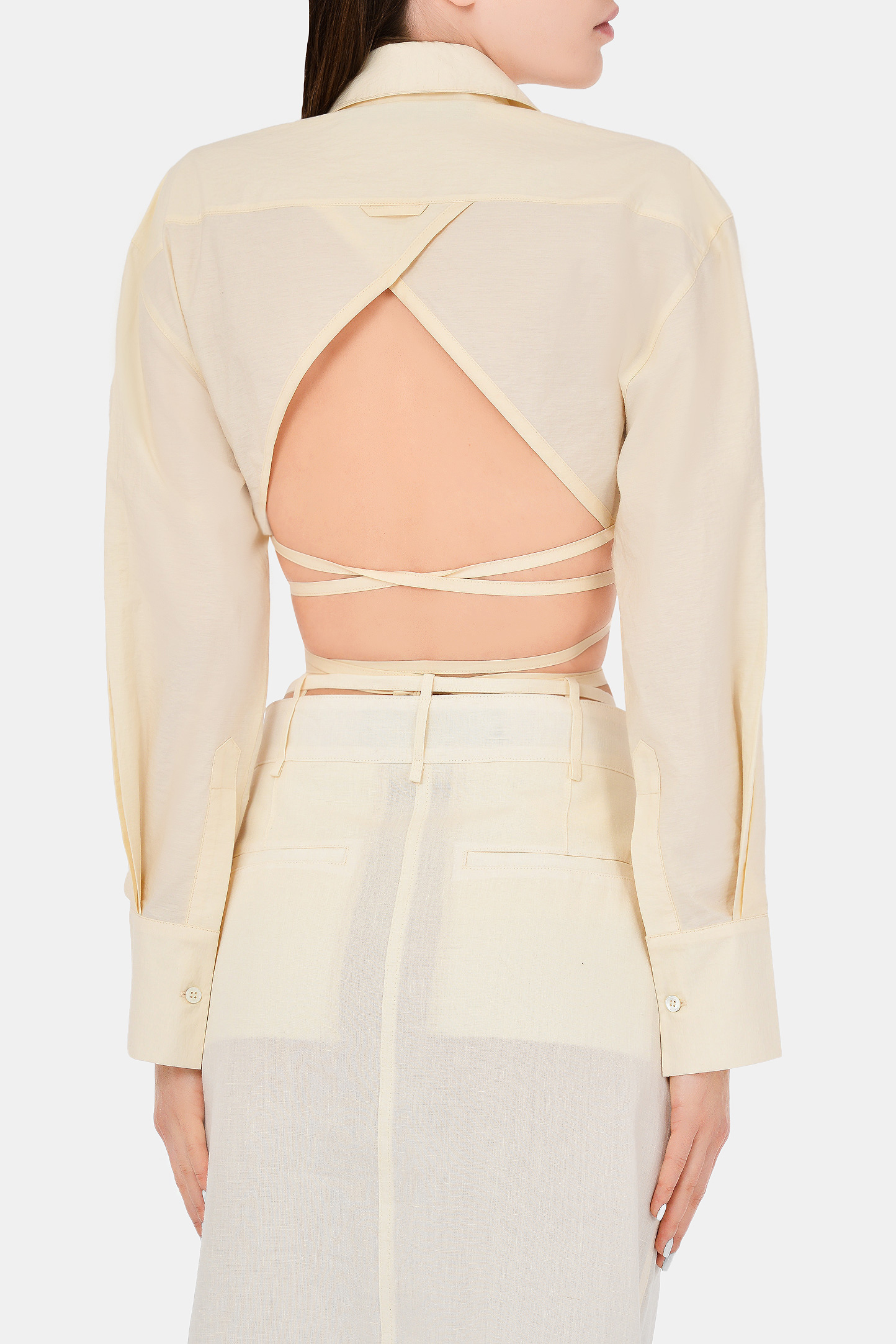 Блуза JACQUEMUS 211SH03-211, цвет: Молочный, Женский
