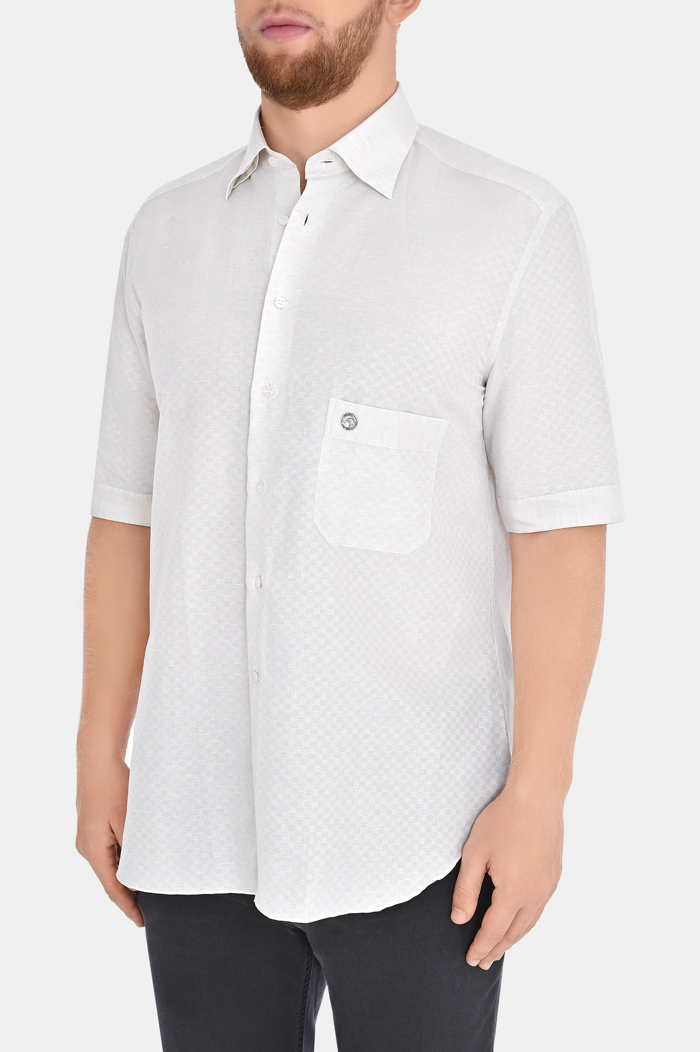 Рубашка STEFANO RICCI MC006721 R2558, цвет: Молочный, Мужской