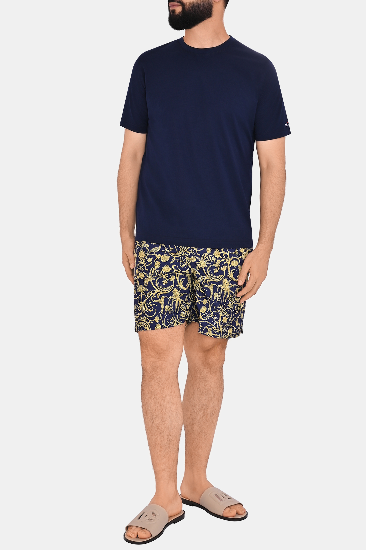 Шорты пляж KITON UCOM2CK0746F0/UCOM5, цвет: Желтый, Мужской