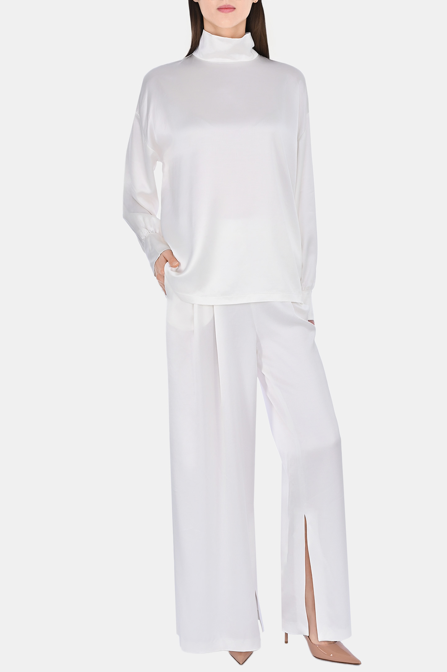 Блуза FABIANA FILIPPI TPD223F605, цвет: Белый, Женский