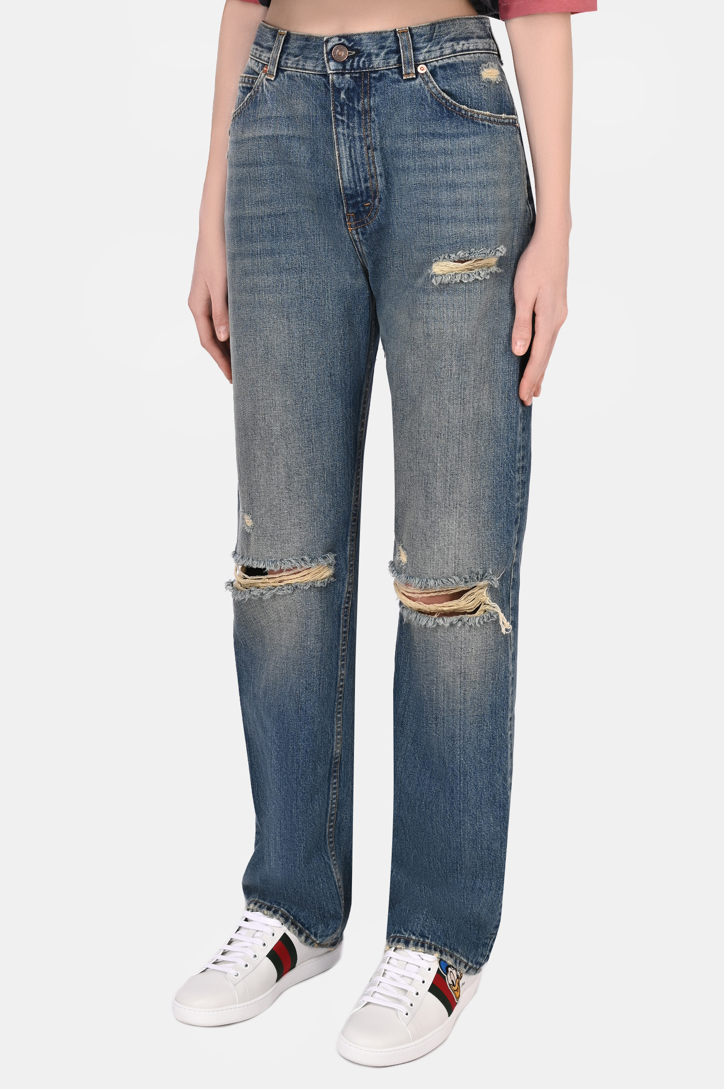 Джинсы GUCCI 638044 XDBFI, цвет: Синий, Женский