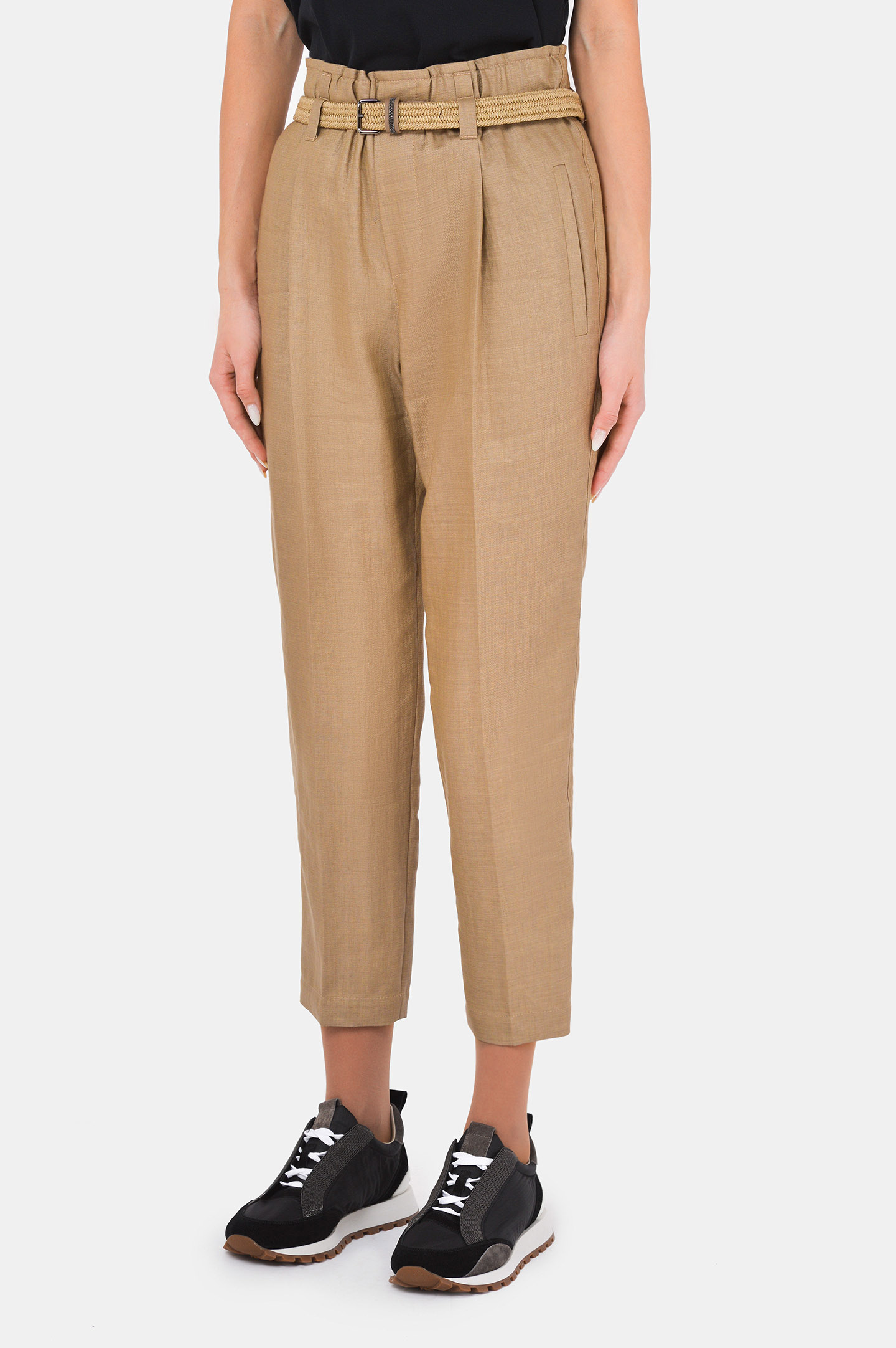 Брюки BRUNELLO  CUCINELLI MH135P7641, цвет: Бежевый, Женский