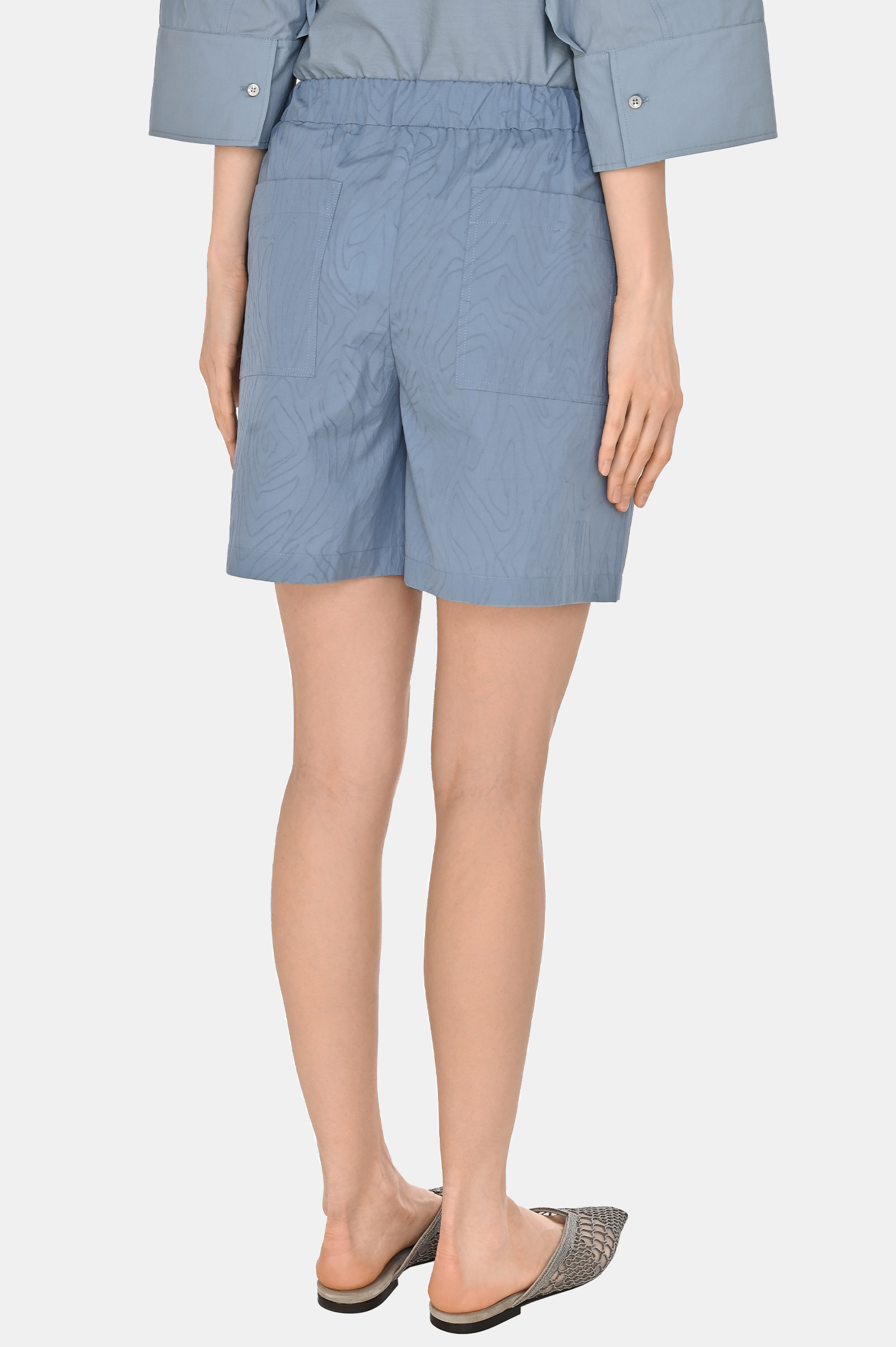 Шорты BRUNELLO  CUCINELLI MQ994HH299, цвет: Голубой, Женский