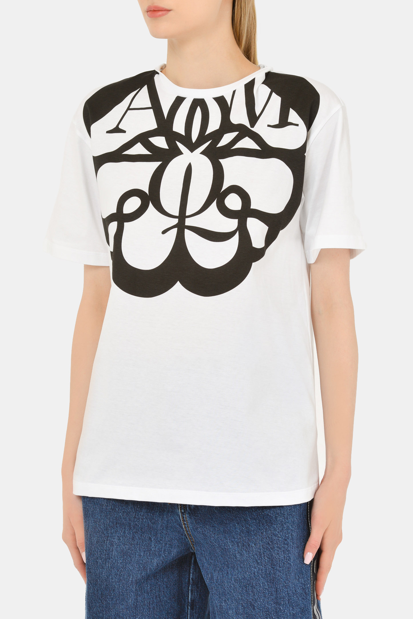 Футболка ALEXANDER MCQUEEN 659987 QZAC6, цвет: Белый, Женский