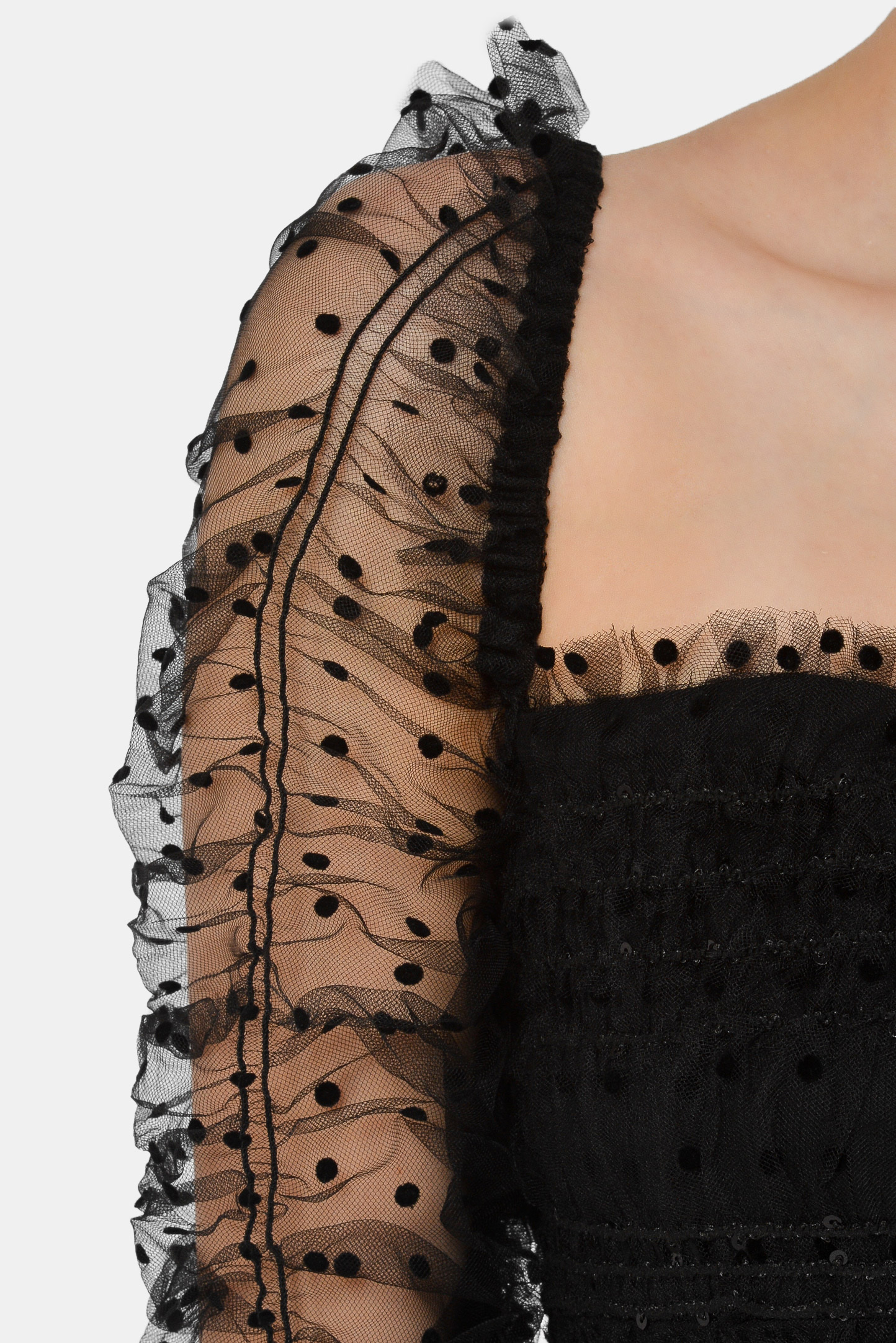Платье SELF PORTRAIT RS21-137, цвет: Черный, Женский
