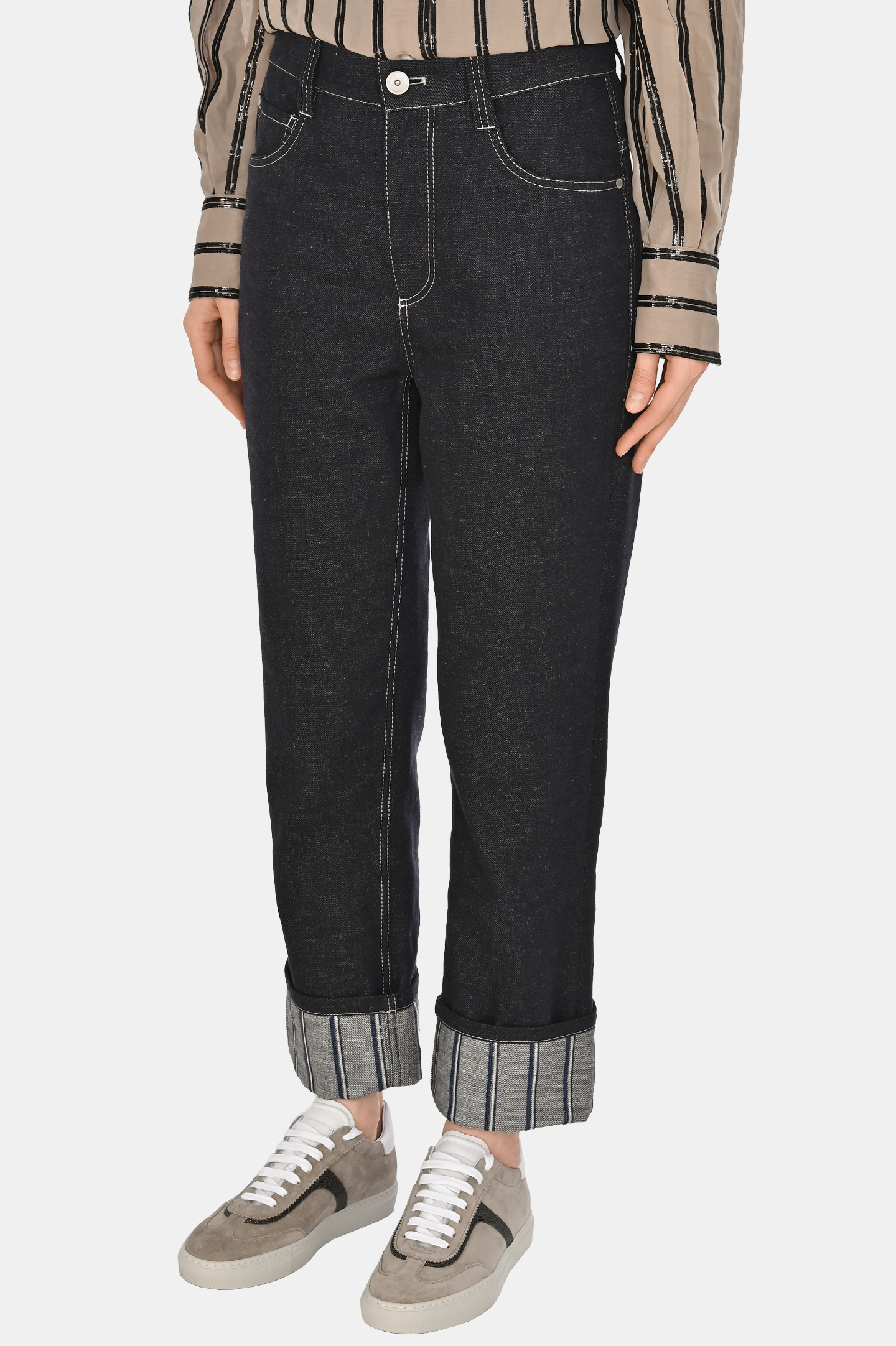 Джинсы BRUNELLO  CUCINELLI ML134P5989, цвет: Темно-синий, Женский