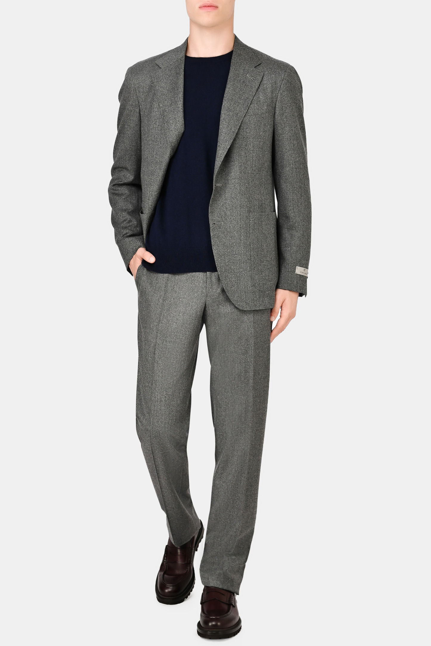 Свитер CANALI MK00999 C0012, цвет: Синий, Мужской
