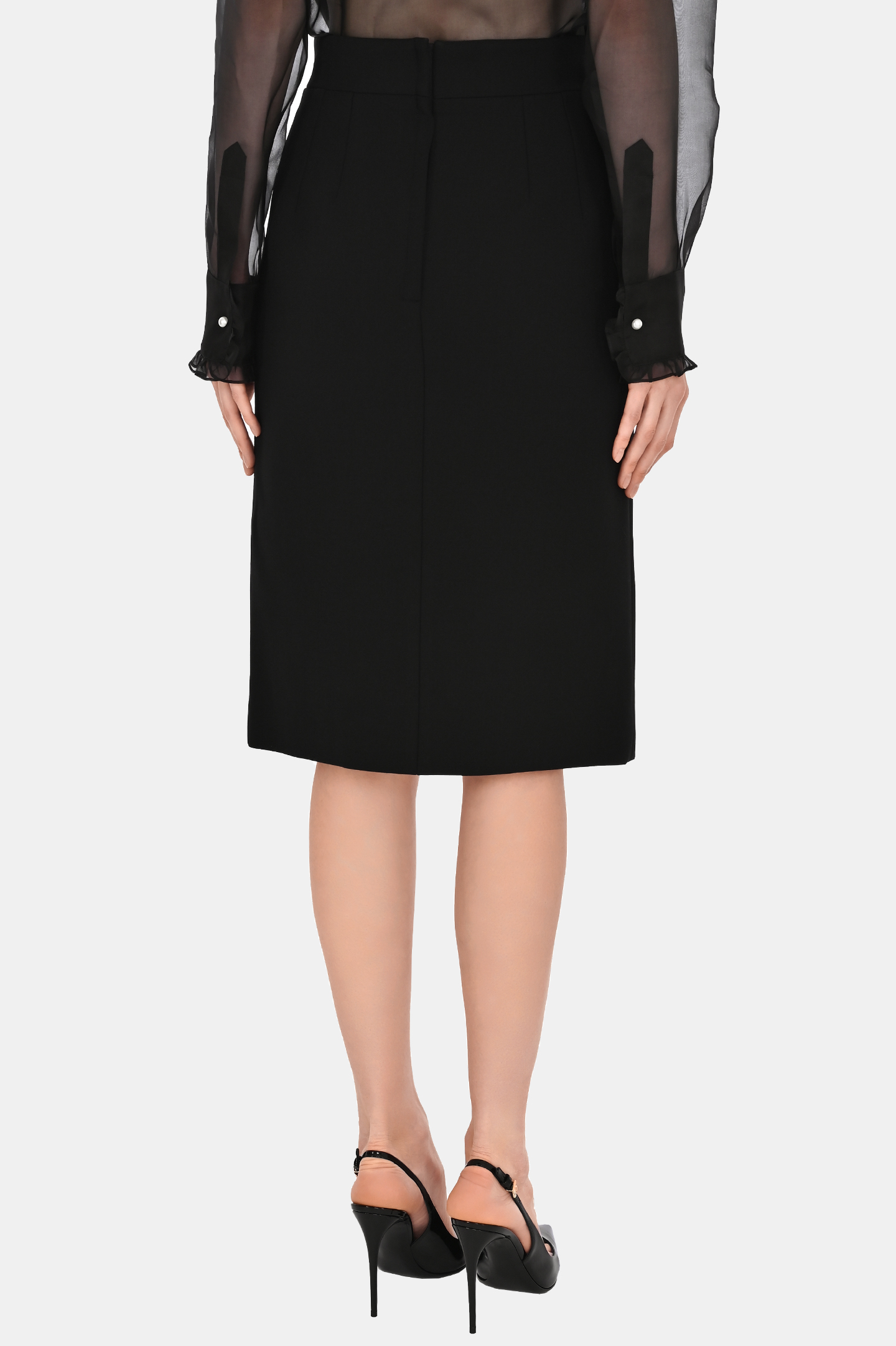 Классическая юбка с вырезом DOLCE & GABBANA F4CU7T FUBF1, цвет: Черный, Женский