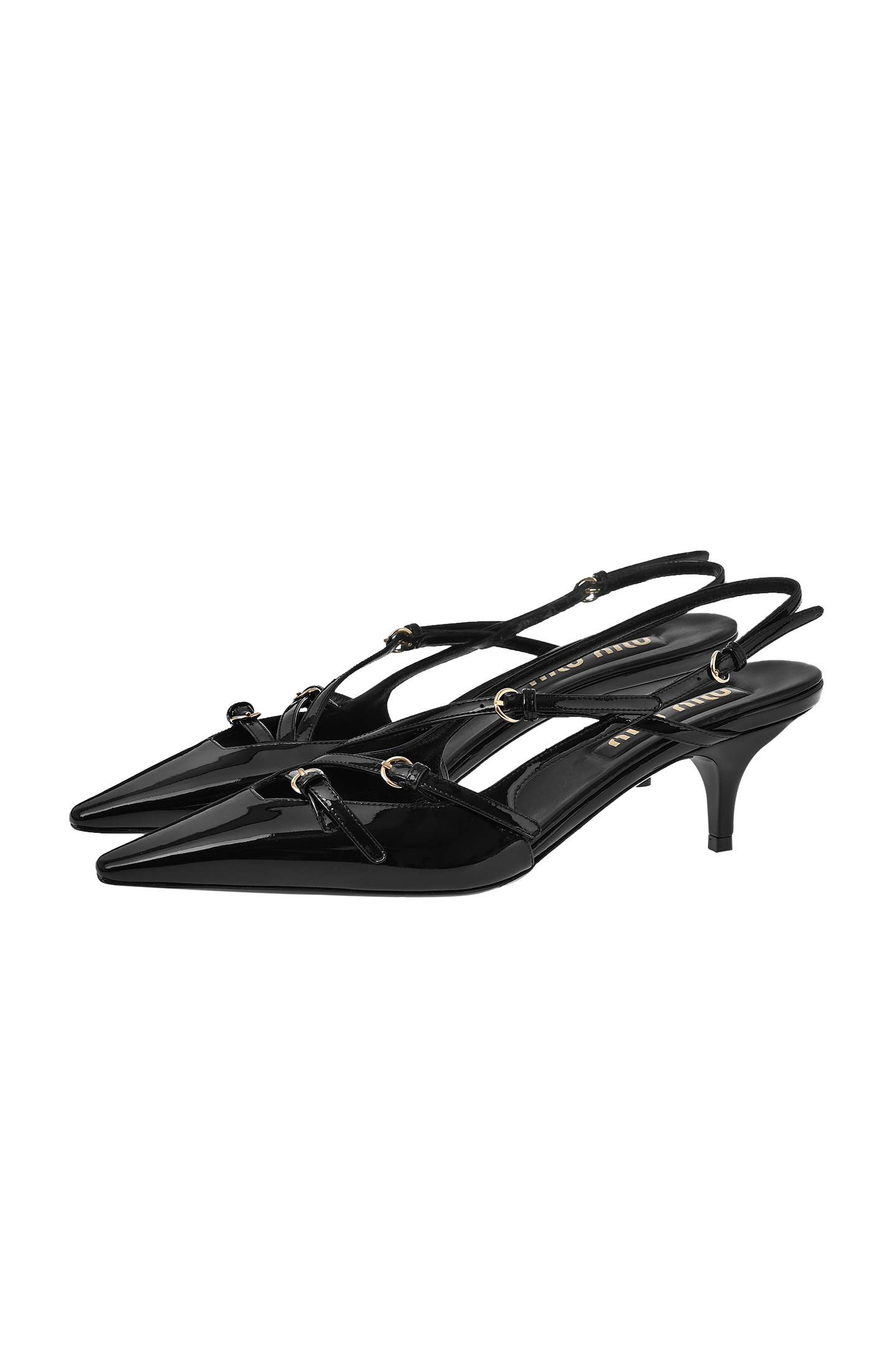 Босоножки MIU MIU 5I013EM055069/P, цвет: Черный, Женский