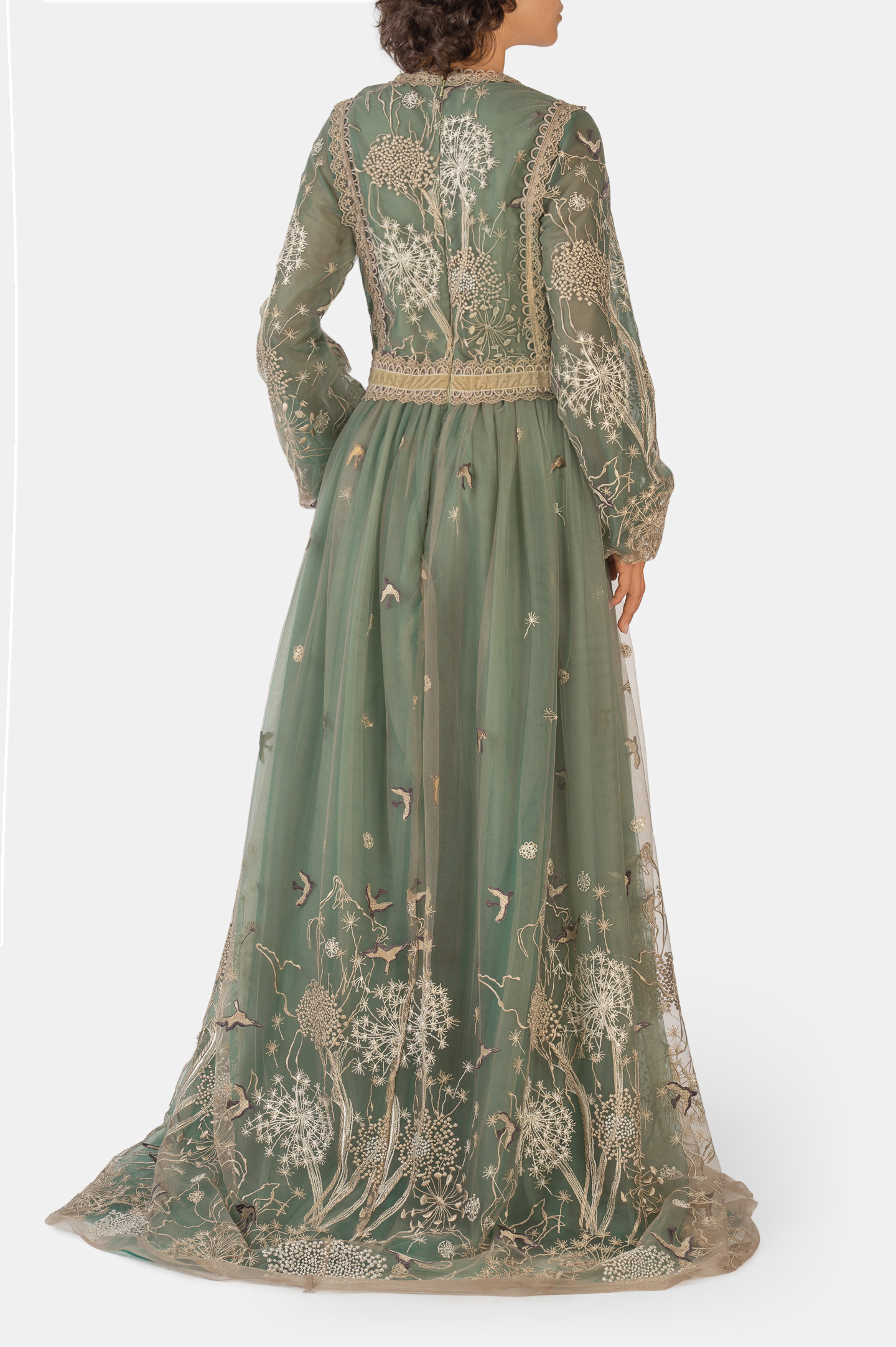 Платье COSTARELLOS PR19 61, цвет: Зеленый, Женский