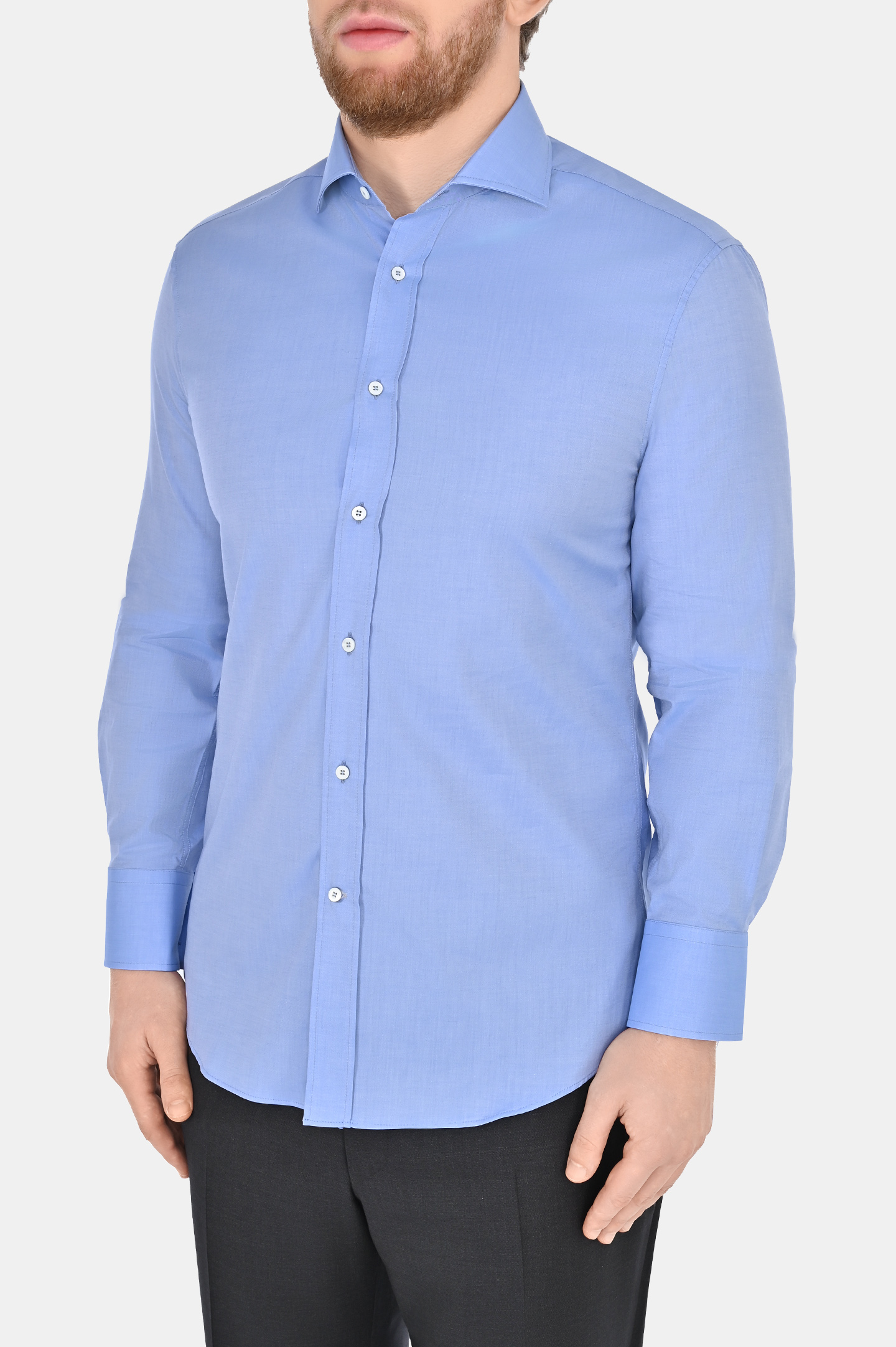 Рубашка BRUNELLO  CUCINELLI M0UC41718, цвет: Голубой, Мужской