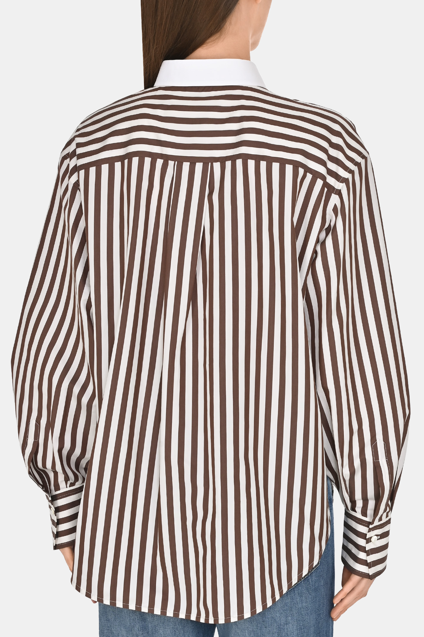 Рубашка BRUNELLO  CUCINELLI MH757RF226, цвет: Коричневый, Женский