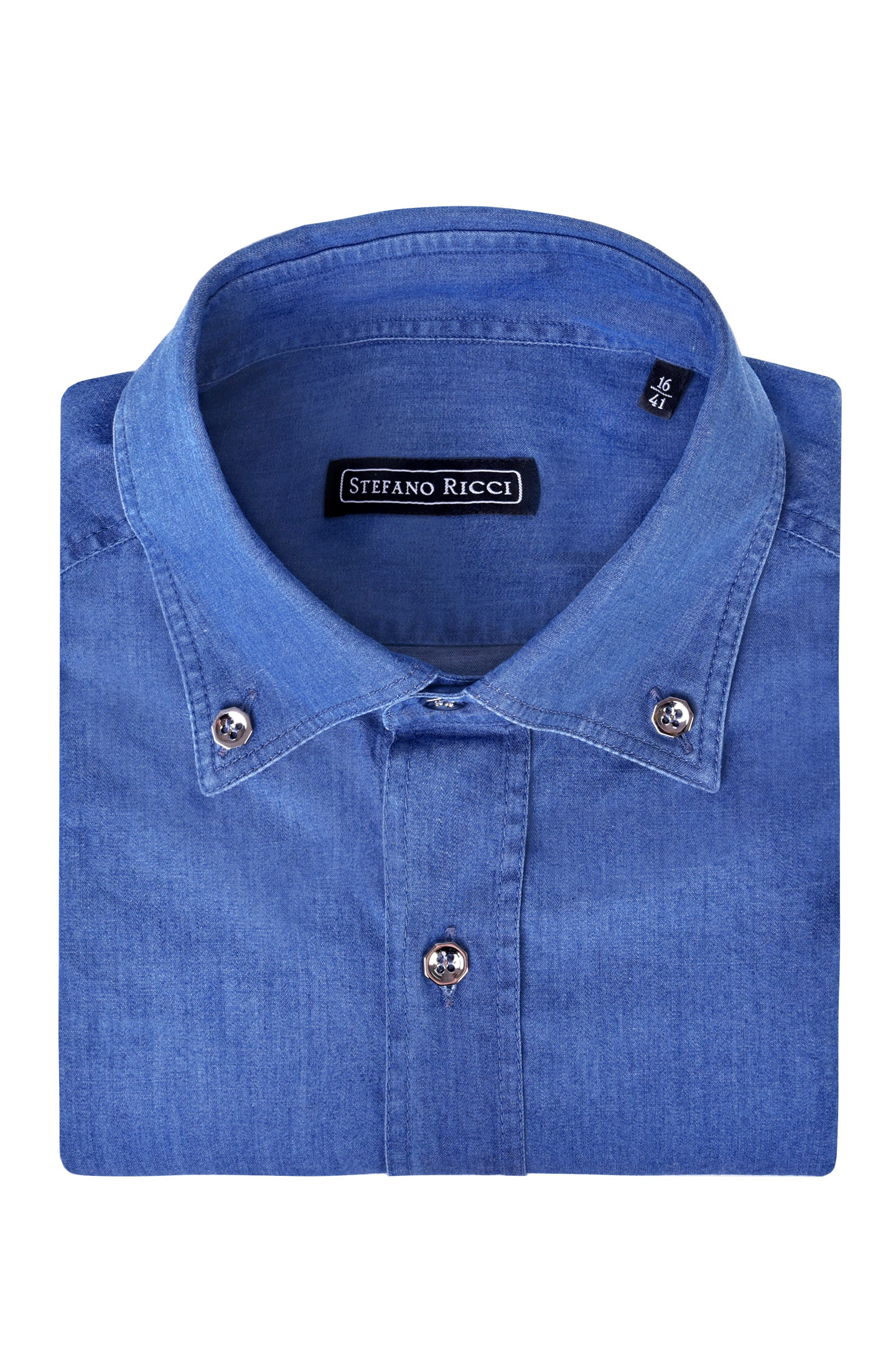 Рубашка STEFANO RICCI MC005370 EX1950, цвет: Синий, Мужской