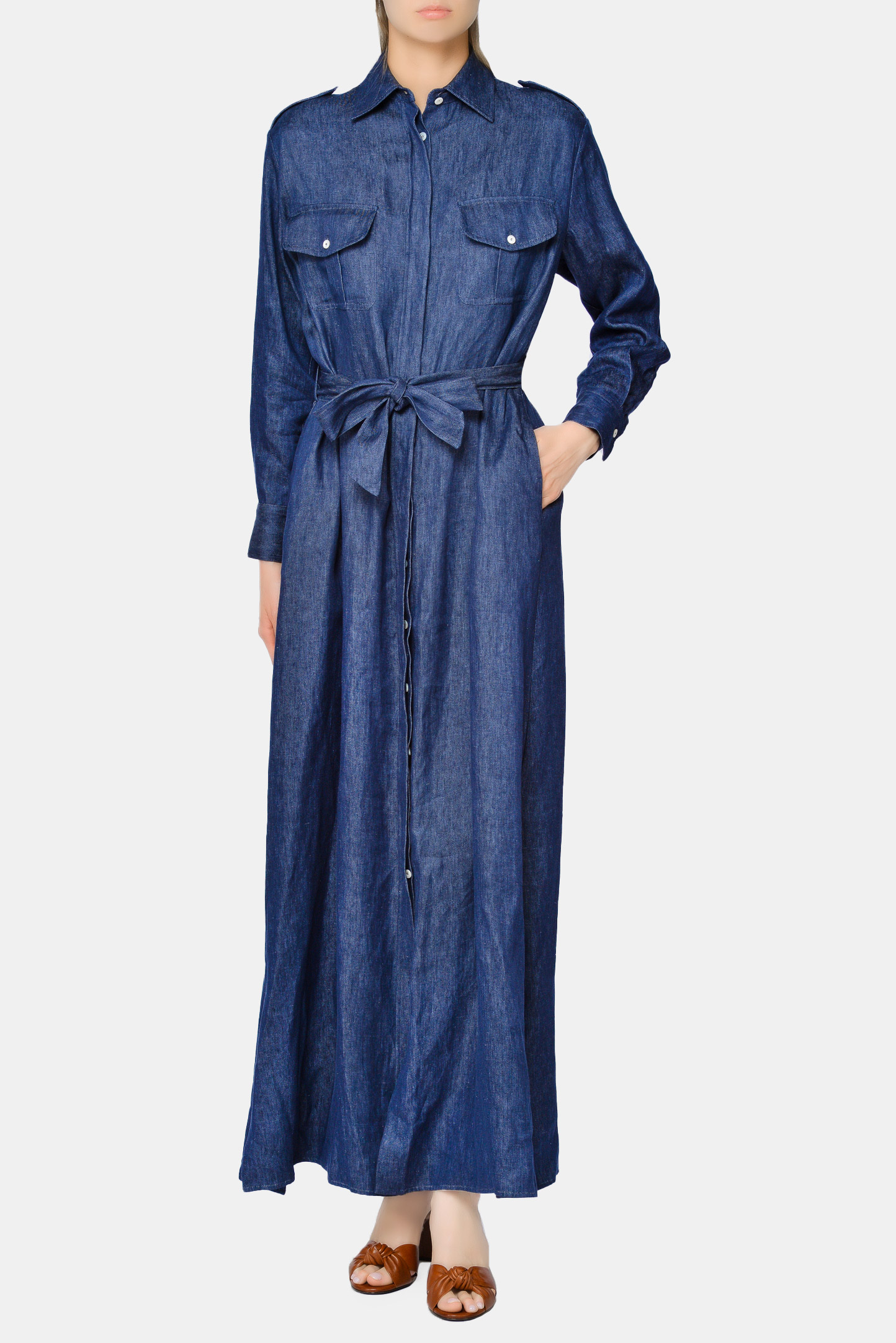 Платье KITON D47321K09T400, цвет: Синий, Женский
