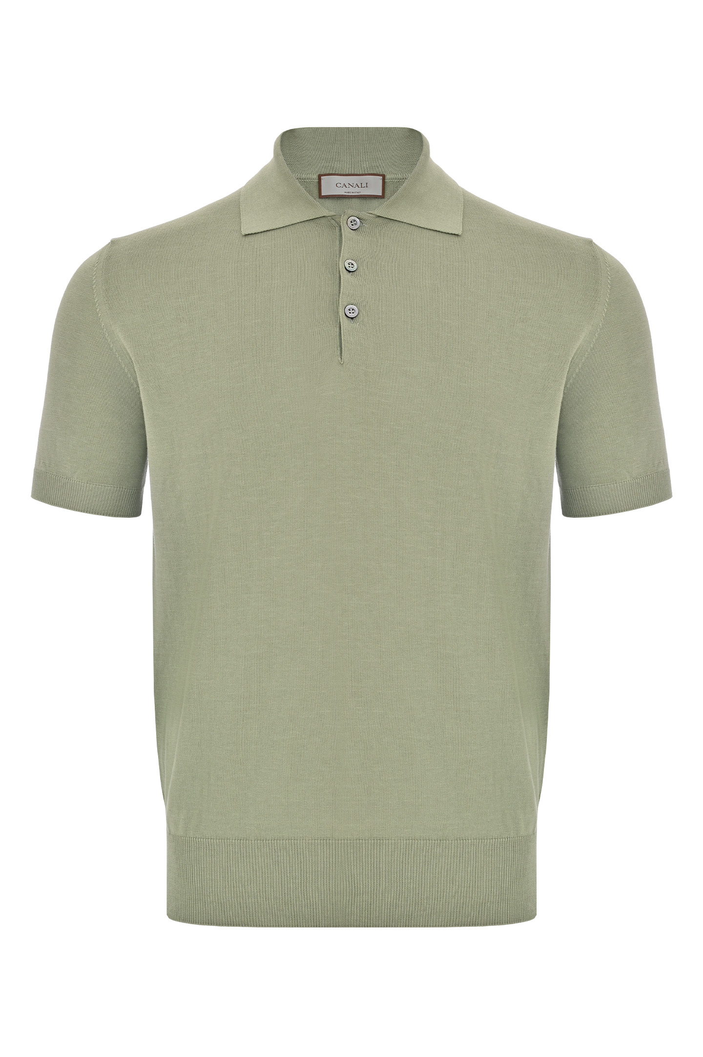 Поло CANALI MK00145 C0127, цвет: Зеленый, Мужской