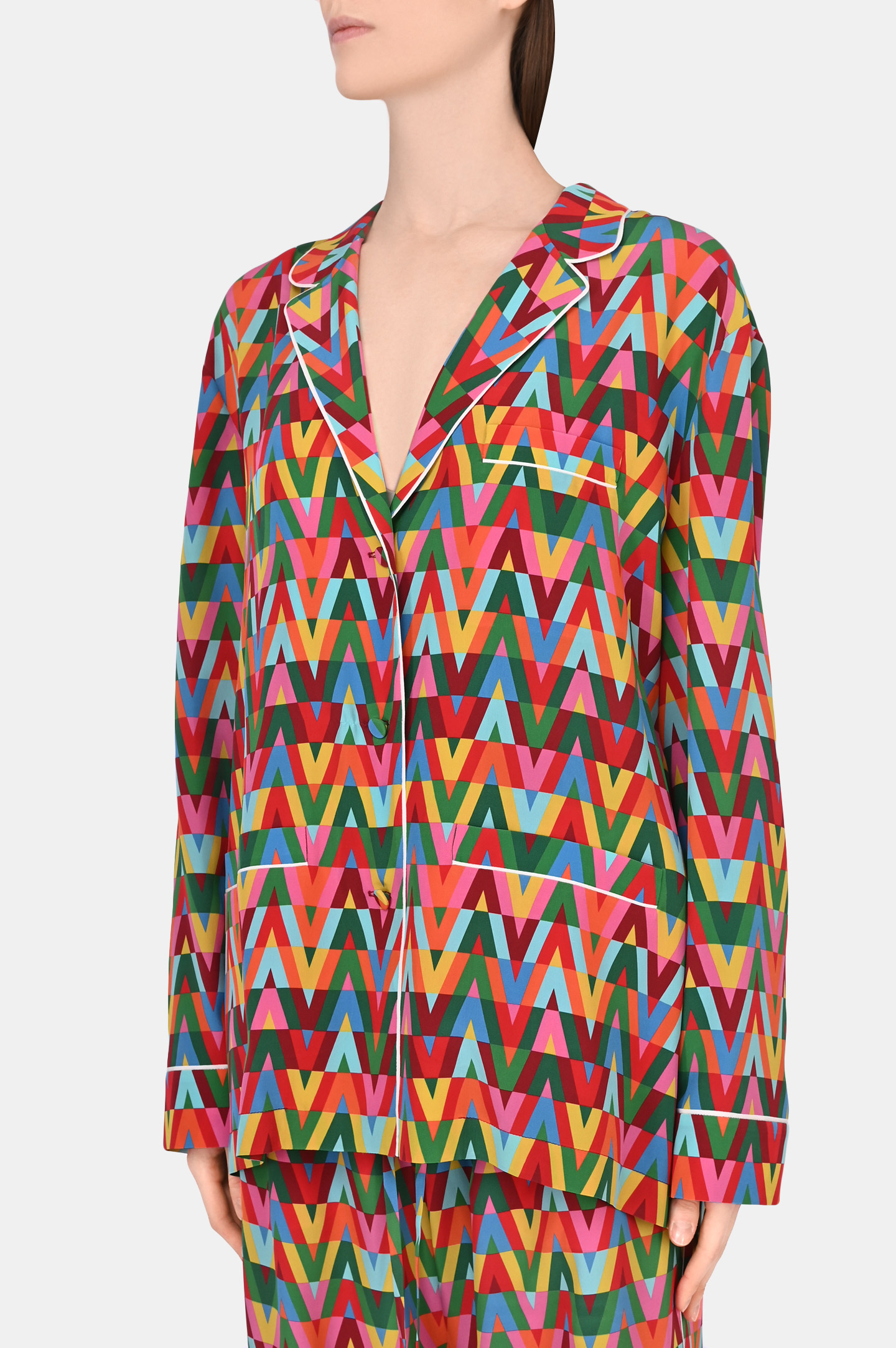 Блуза VALENTINO PAP XB3AB3956VW, цвет: Разноцветный, Женский