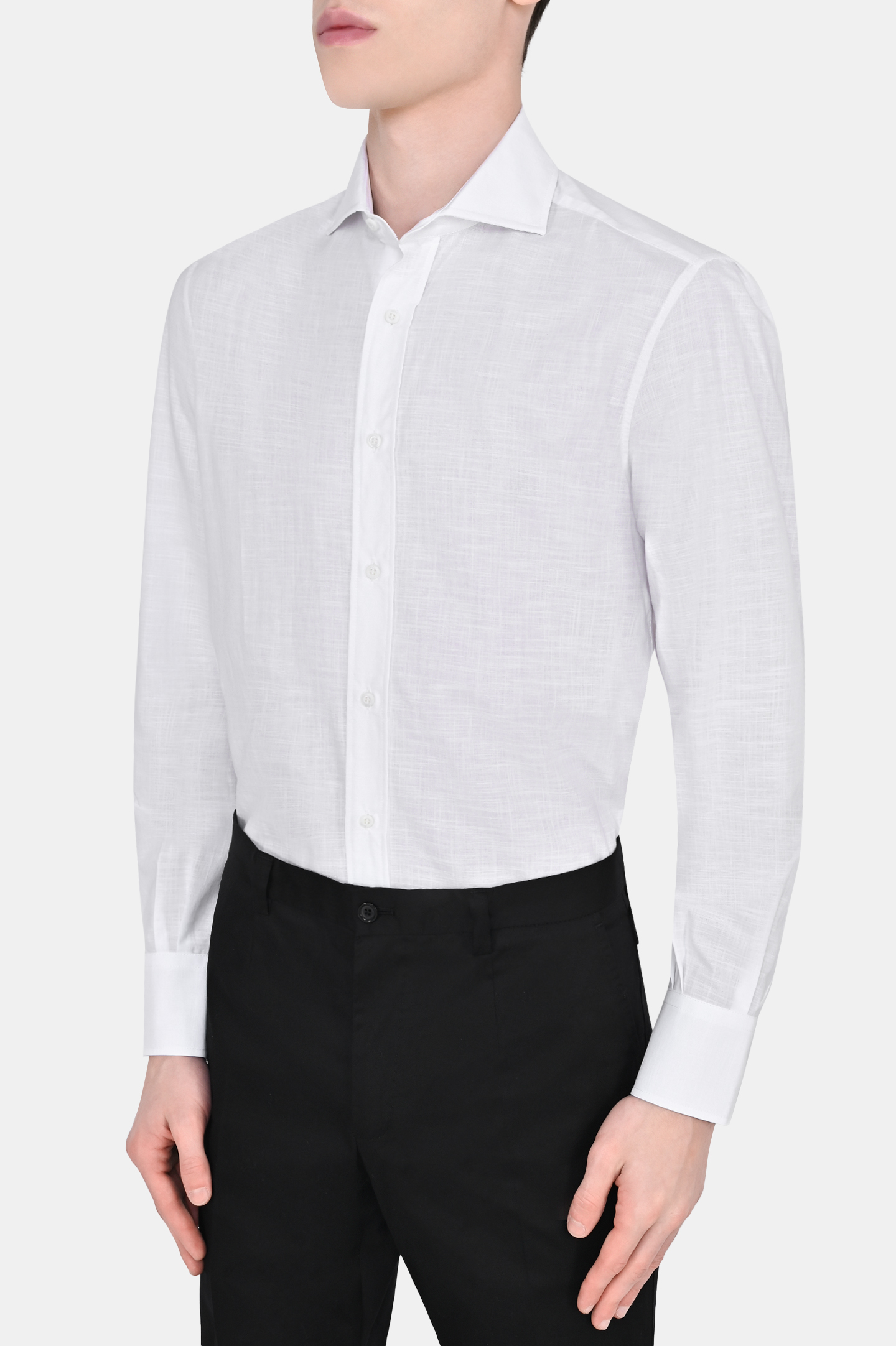 Рубашка BRUNELLO  CUCINELLI MS6660028, цвет: Белый, Мужской