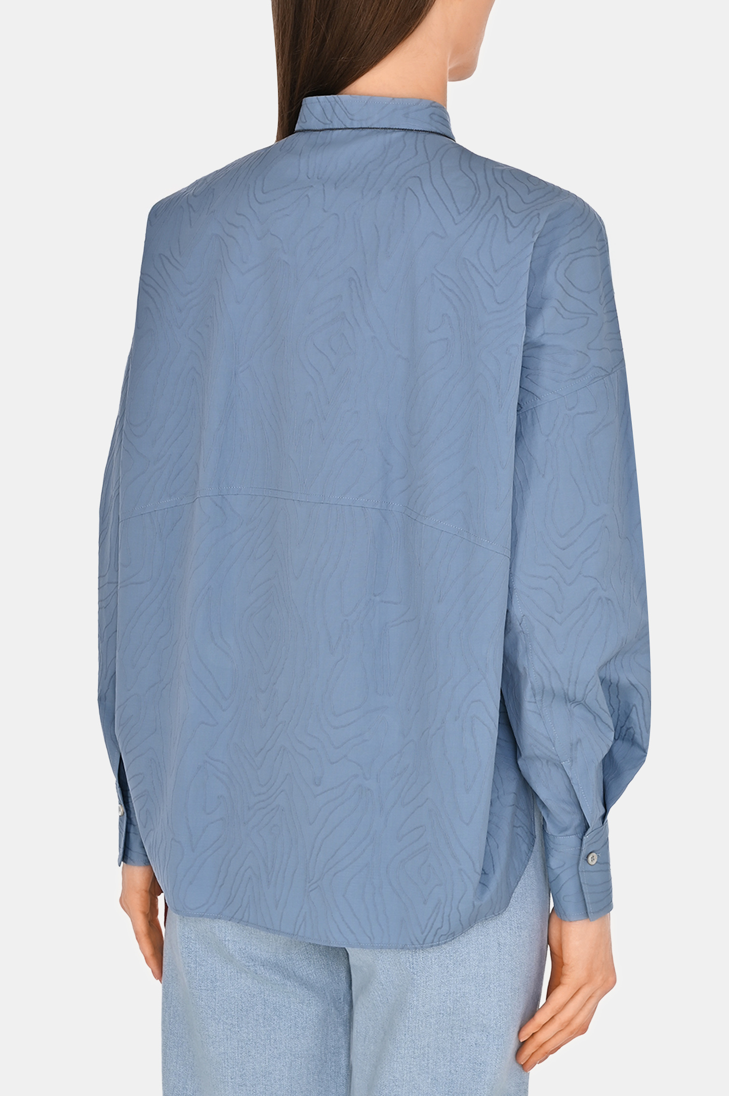 Блуза BRUNELLO  CUCINELLI MQ994HH205, цвет: Голубой, Женский