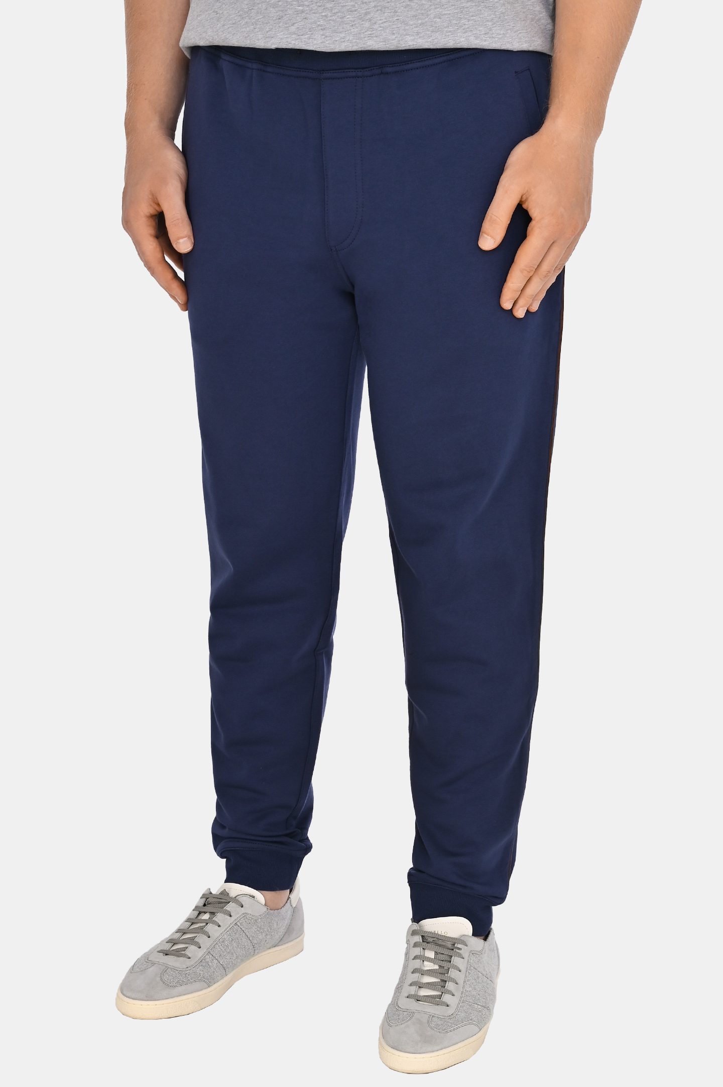 Брюки спорт BRUNELLO  CUCINELLI MW8633311GC, цвет: Темно-синий, Мужской