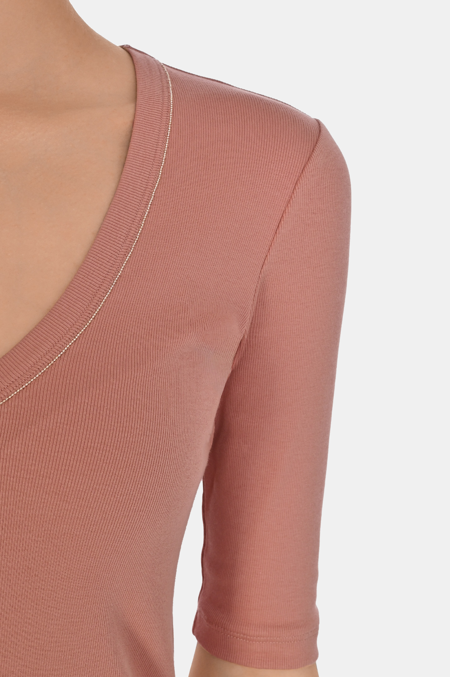 Футболка FABIANA FILIPPI JED265F151, цвет: Персиковый, Женский