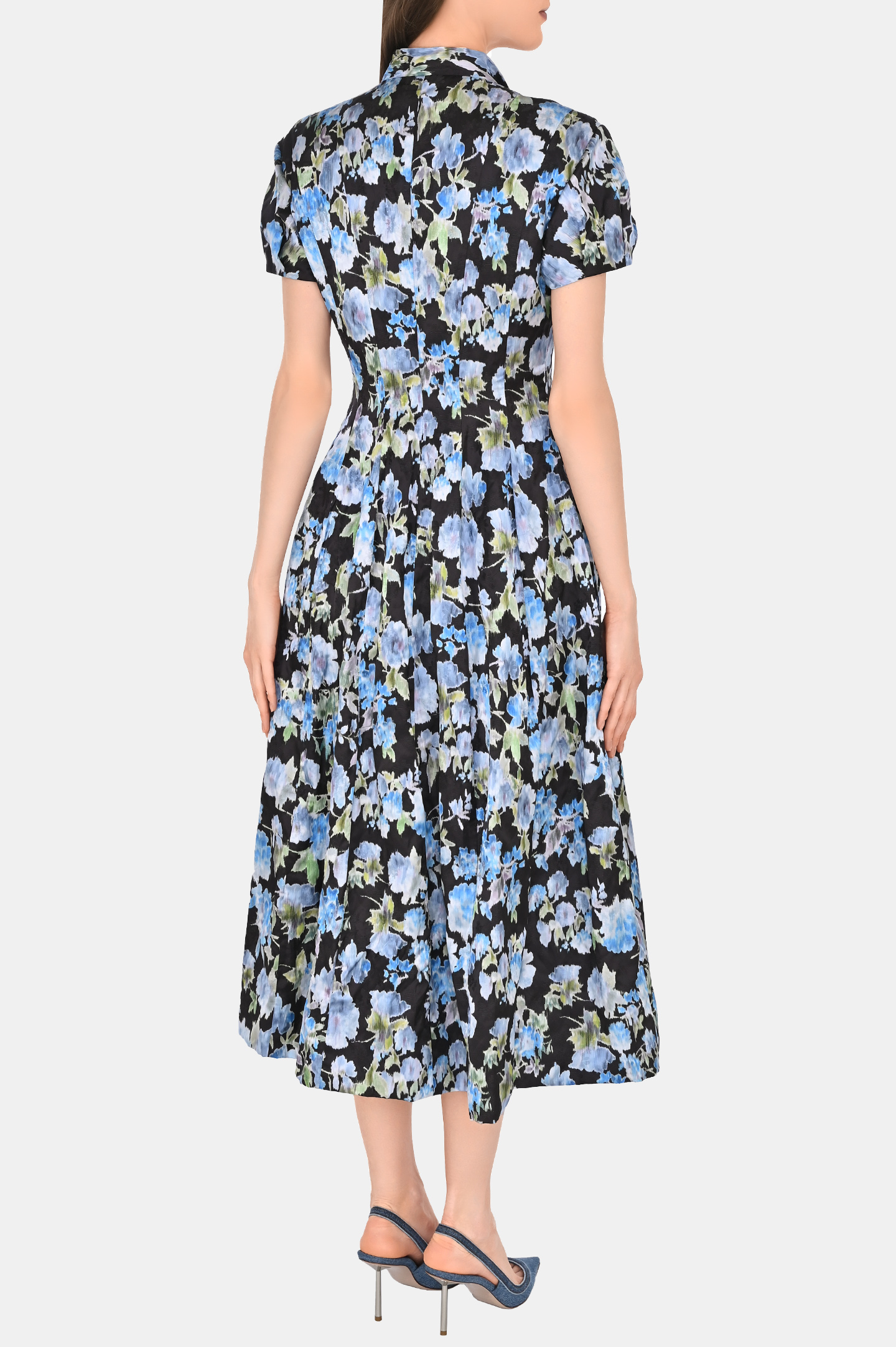 Платье с цветочным принтом PHILOSOPHY DI LORENZO SERAFINI A0461 739, цвет: Черный, Женский