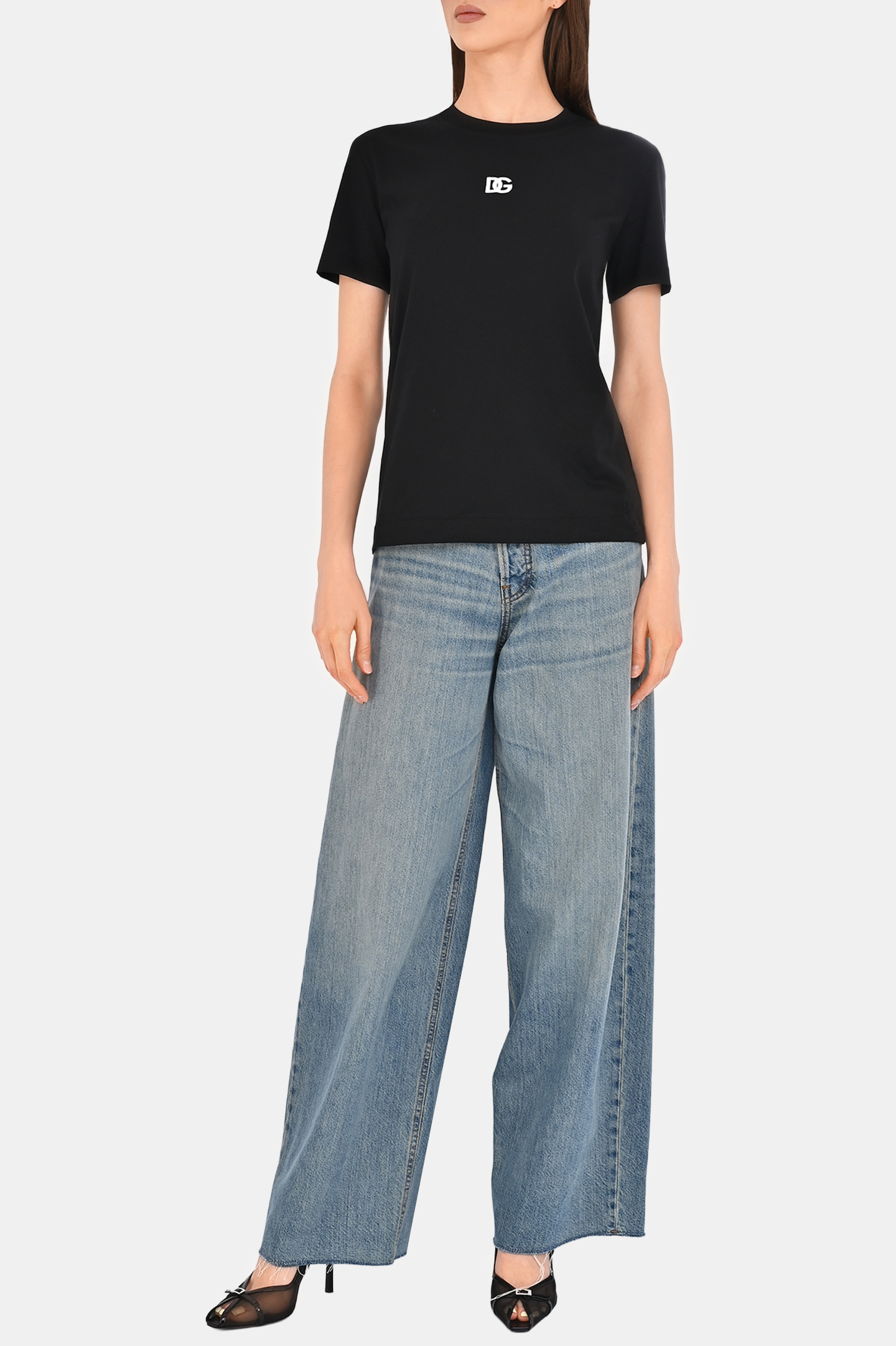 Футболка DOLCE & GABBANA F8V42Z GDCYE, цвет: Черный, Женский