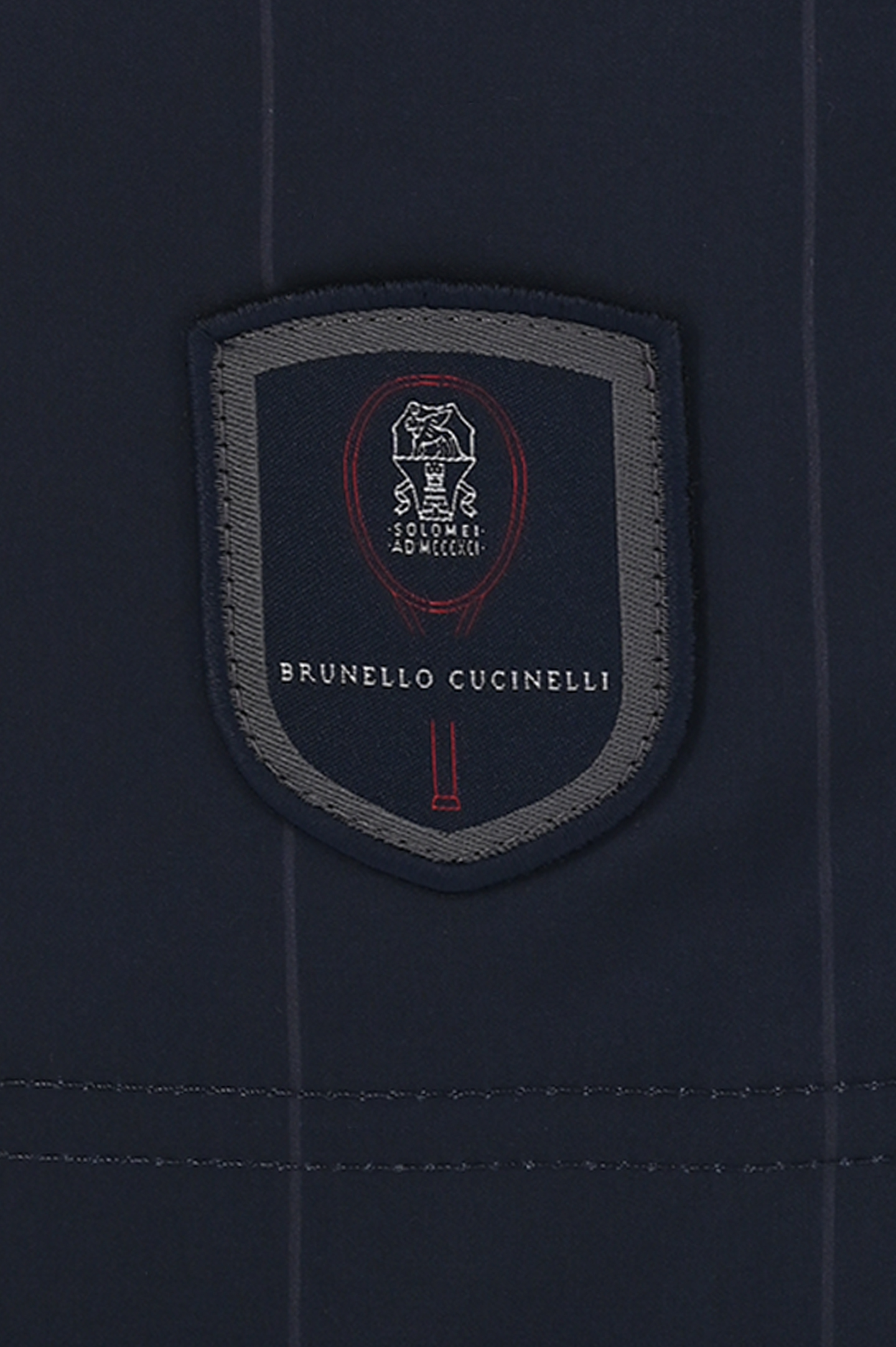 Шорты с логотипом в полоску BRUNELLO  CUCINELLI MB417B2240, цвет: Темно-синий, Мужской