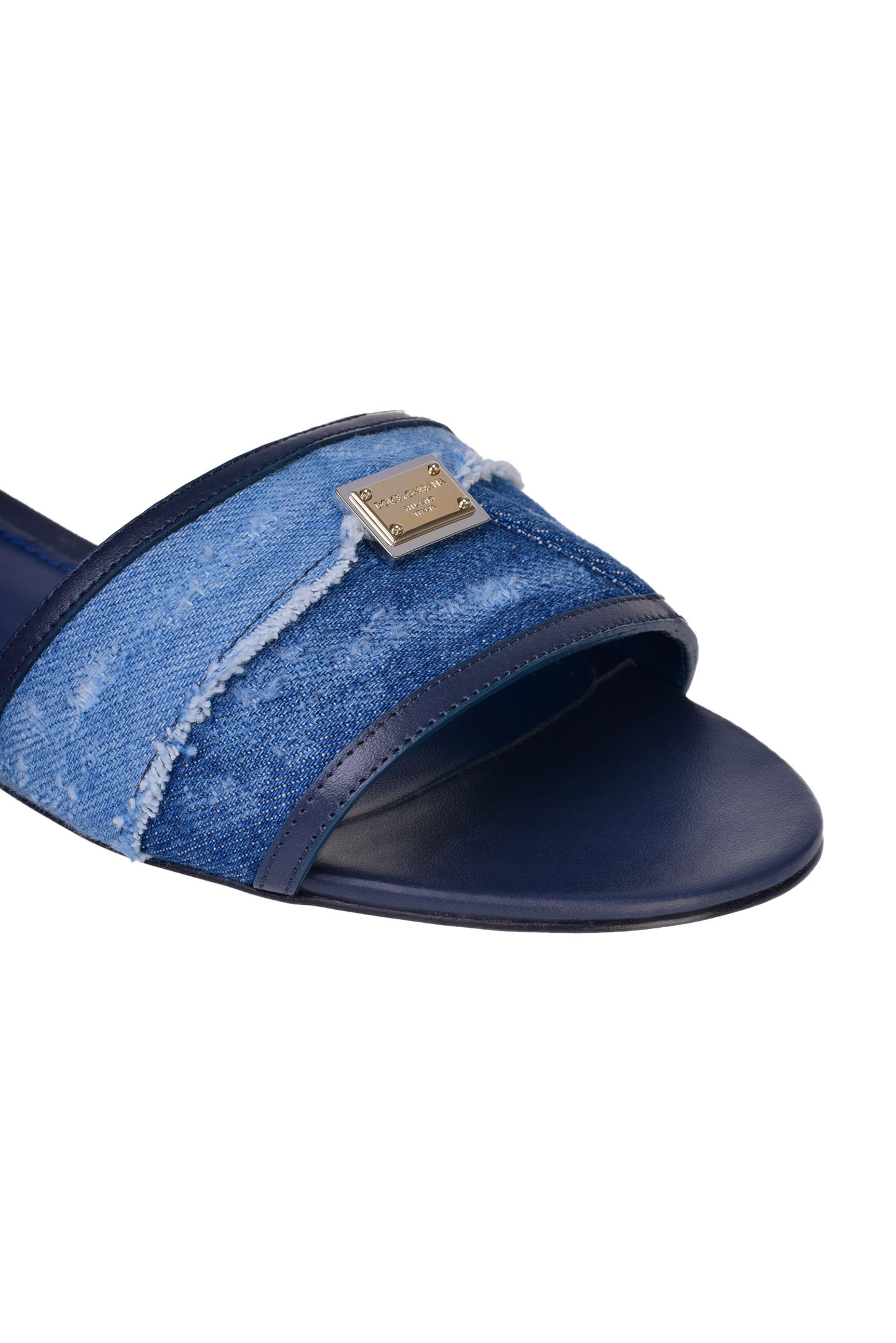 Шлепанцы DOLCE & GABBANA CQ0442 AO621, цвет: Синий, Женский