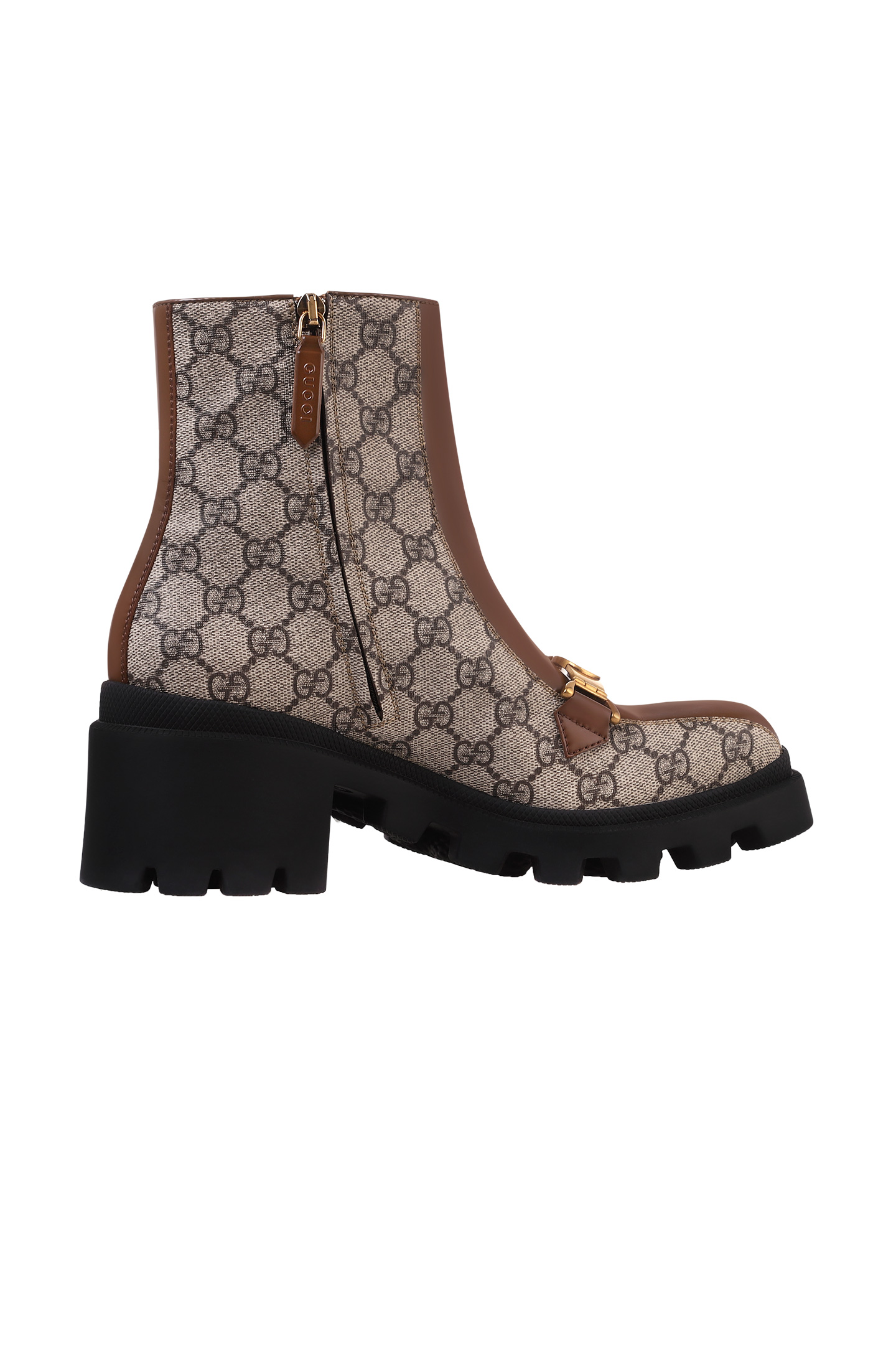Ботинки GUCCI 670412 2OQ50, цвет: Бежевый, Женский