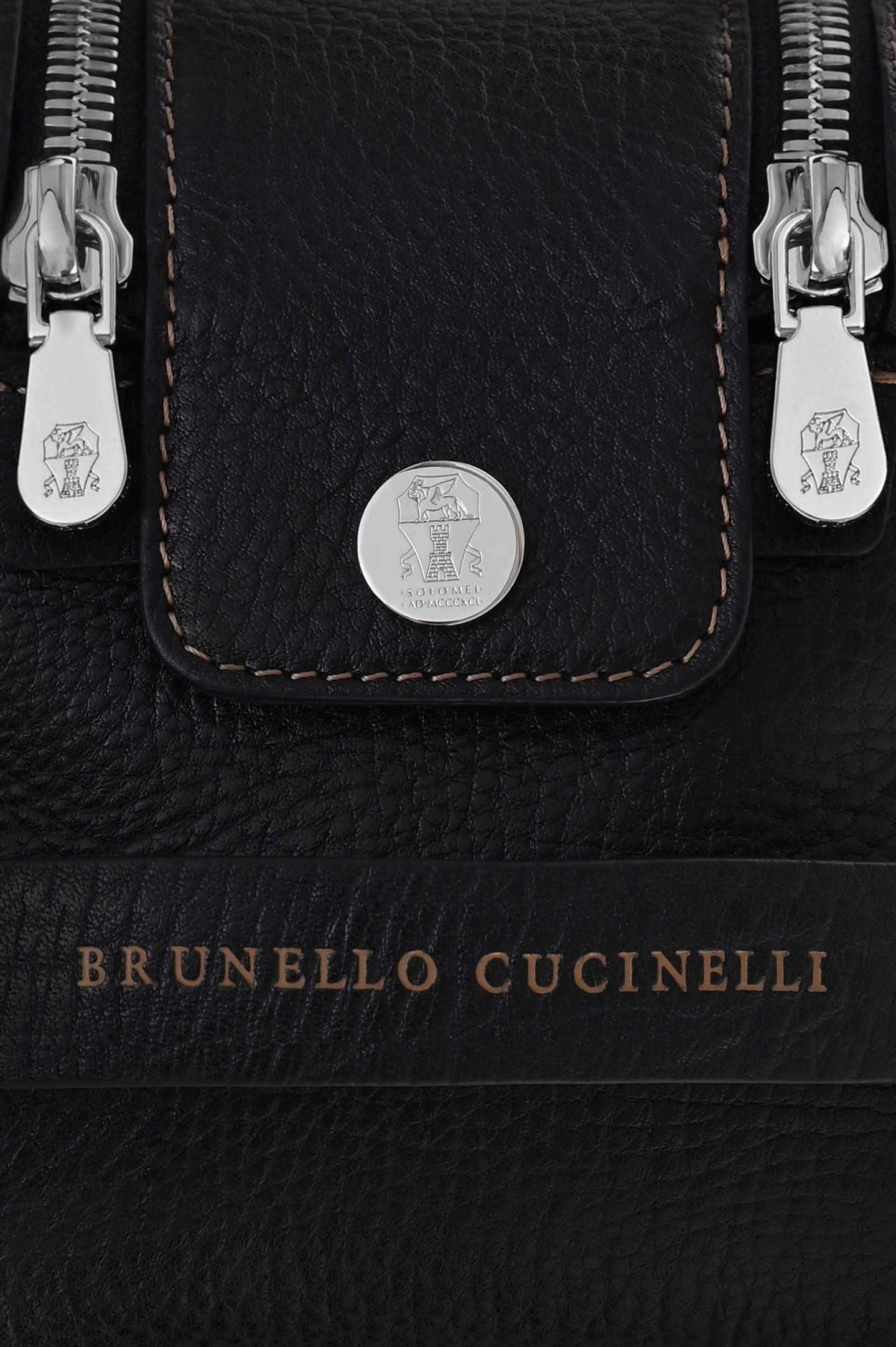 Кожаный нессер BRUNELLO  CUCINELLI MWZIU334, цвет: Черный, Мужской