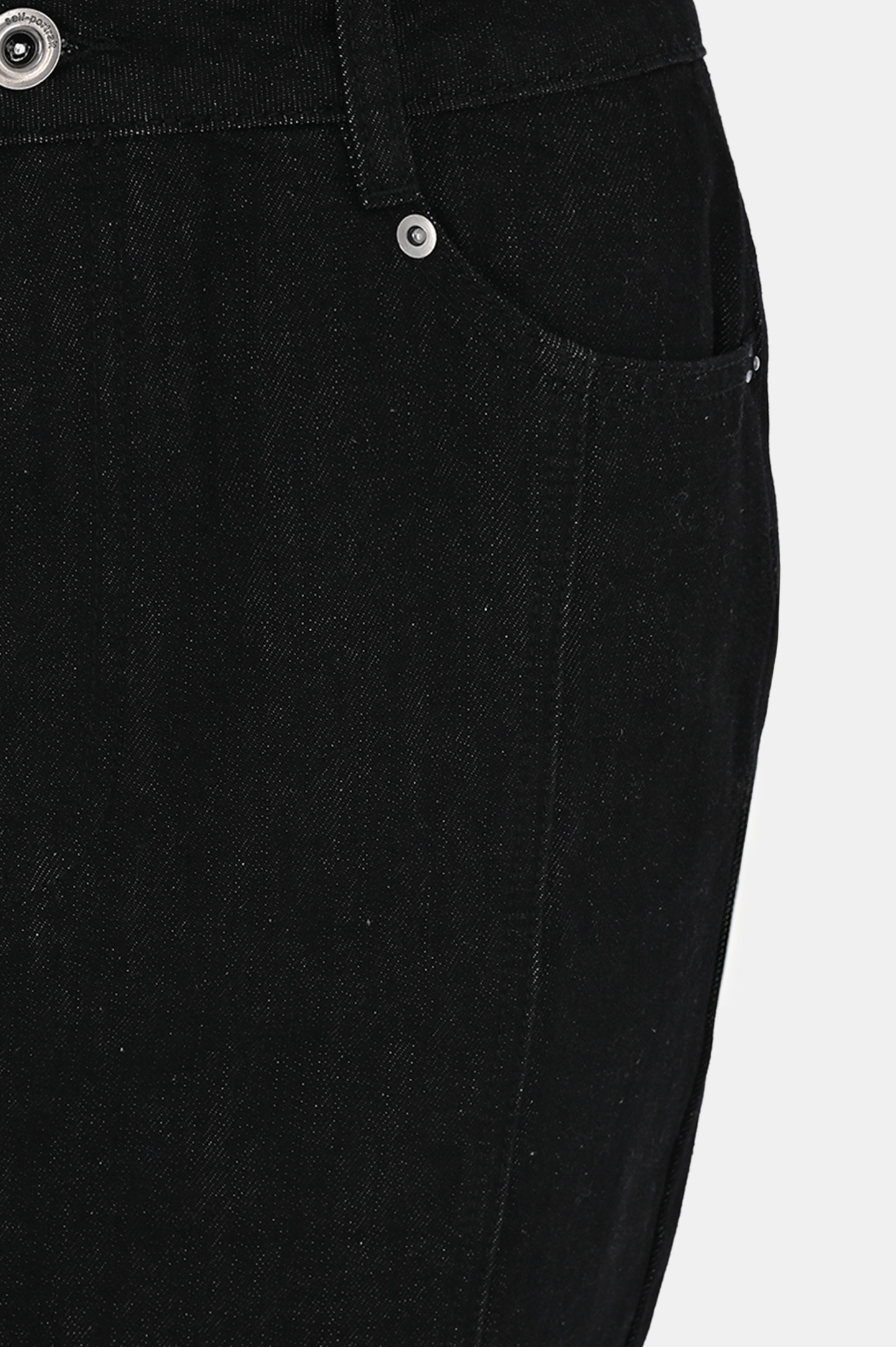 Джинсовая юбка с карманами SELF PORTRAIT RS24815XSKB, цвет: Черный, Женский