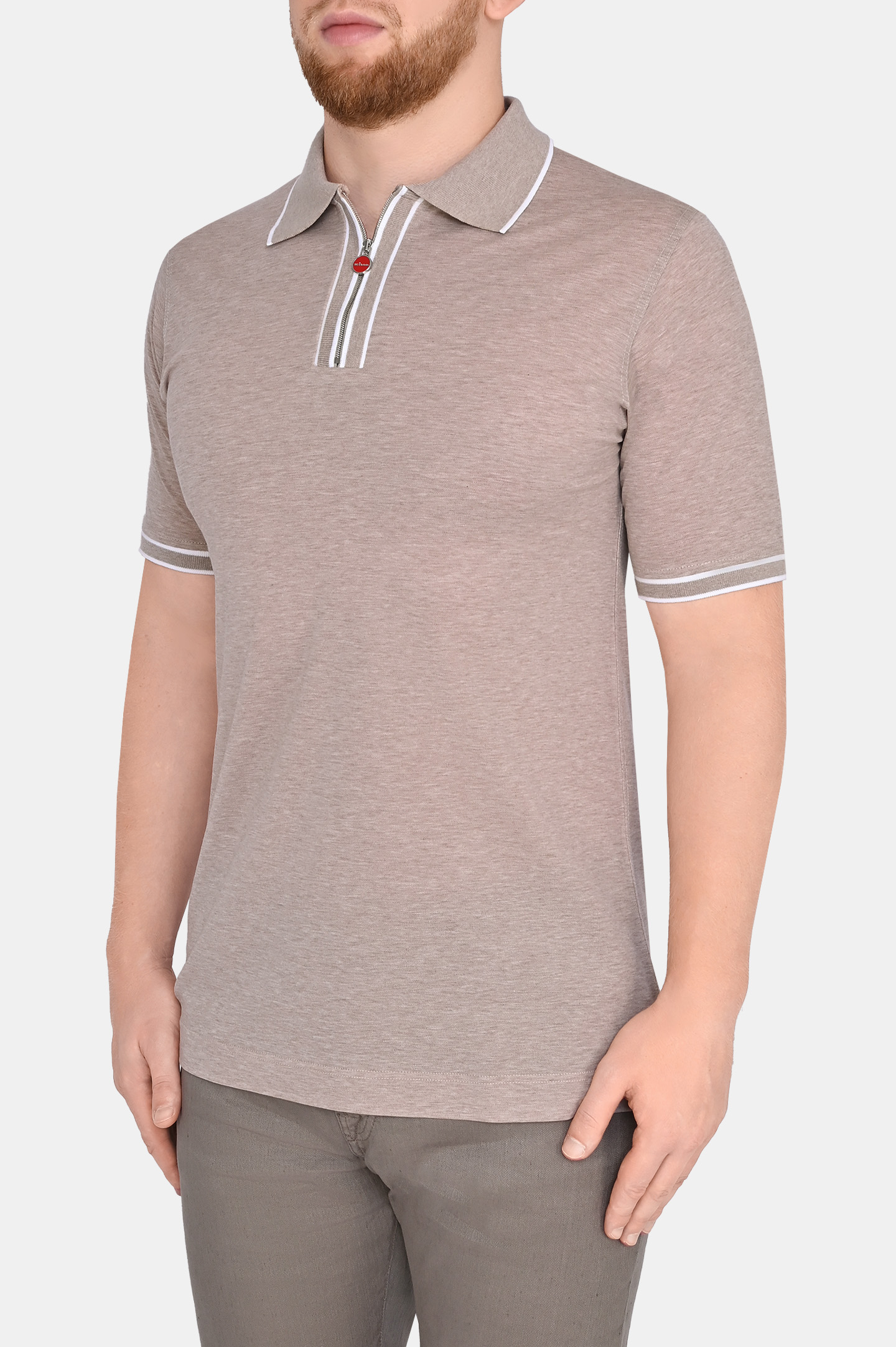 Поло KITON UK1267E23, цвет: Бежевый, Мужской