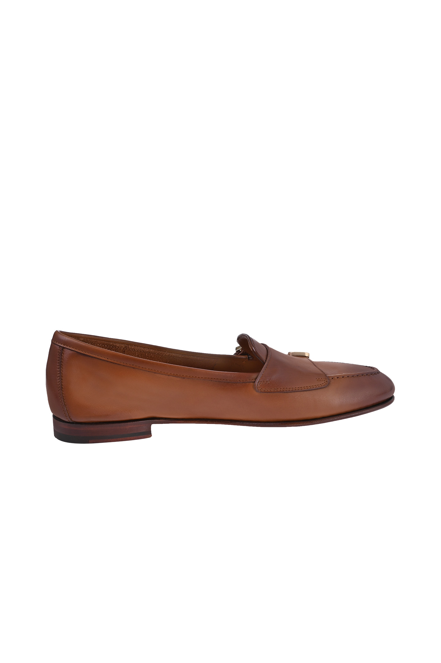 Кожаные лоферы SANTONI WUNY71009SA4SLGAC50, цвет: Коричневый, Женский