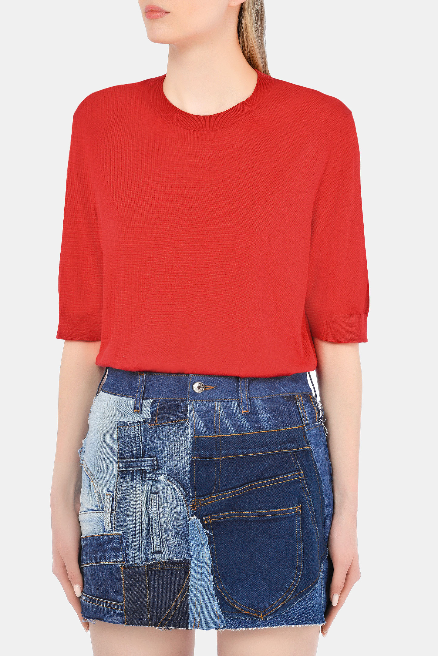 Джемпер DOLCE & GABBANA FXC76T JASOP, цвет: Красный, Женский