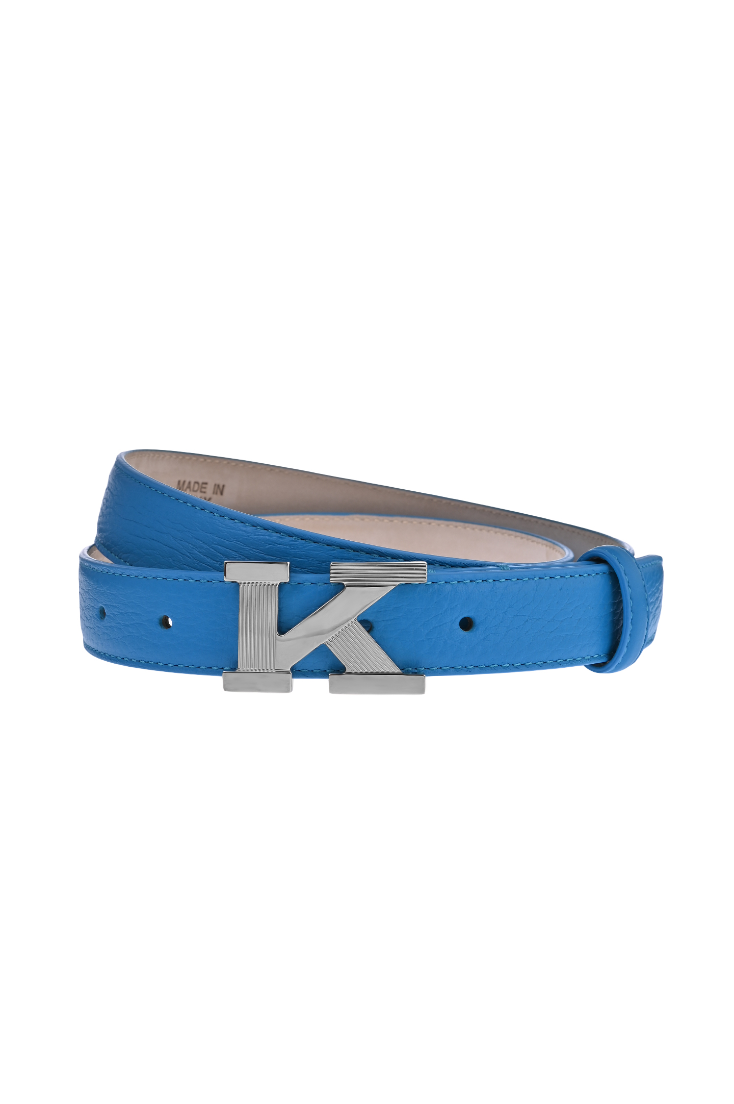 Ремень KITON DCS2KGPX04R993, цвет: Голубой, Женский