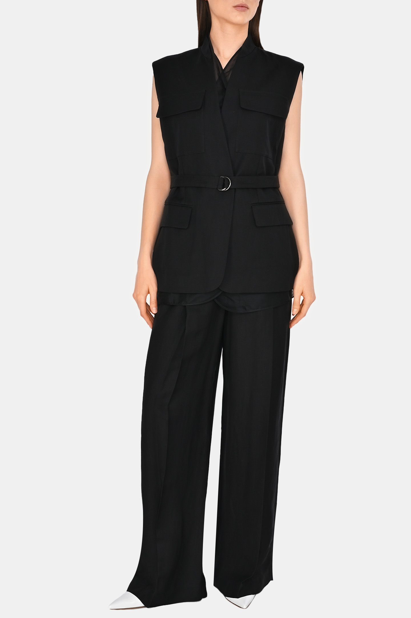 Брюки BRUNELLO  CUCINELLI MH126P8669, цвет: Черный, Женский
