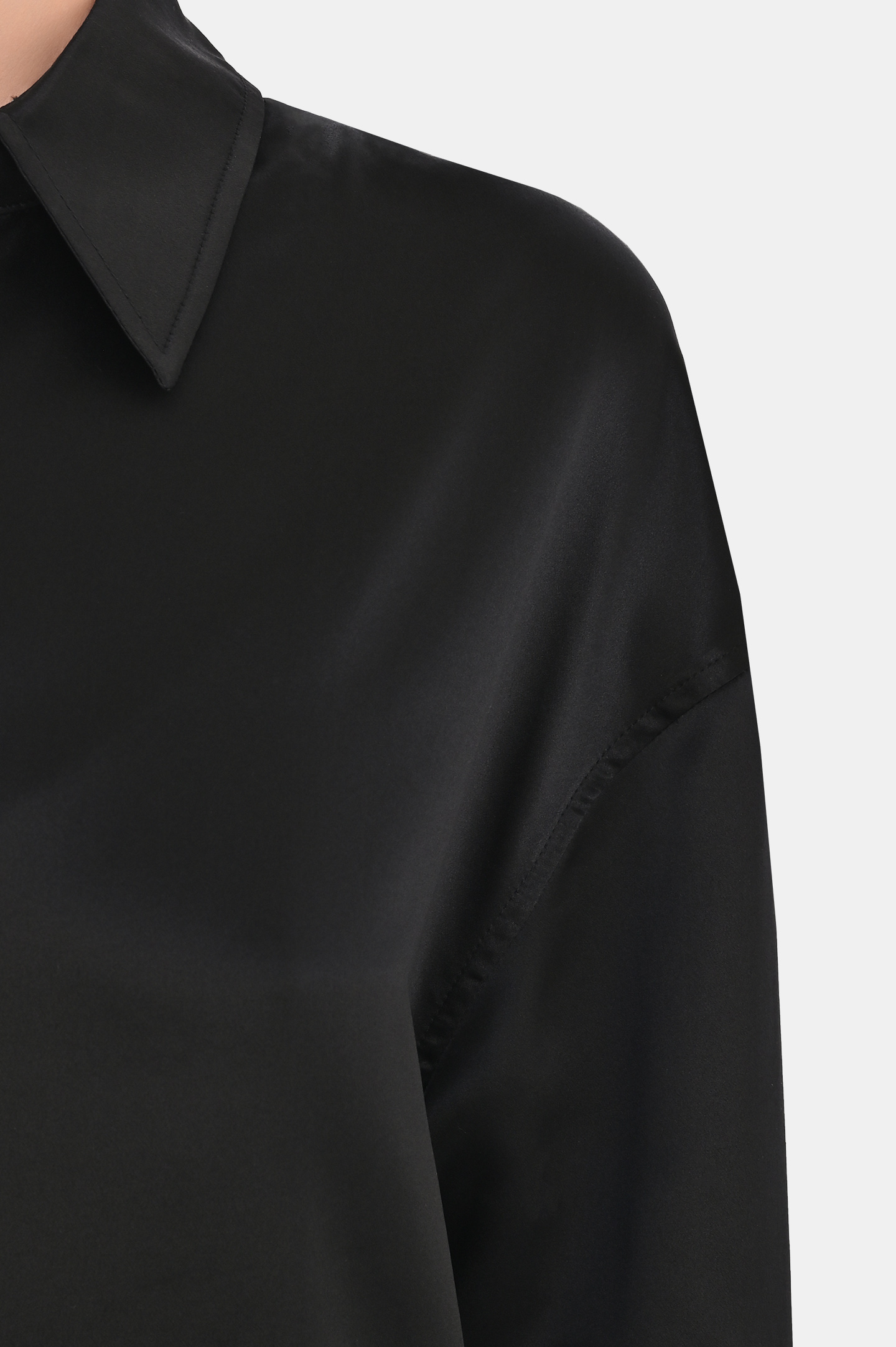 Блуза-рубашка из шелка JACOB LEE WSS016SS24B, цвет: Черный, Женский