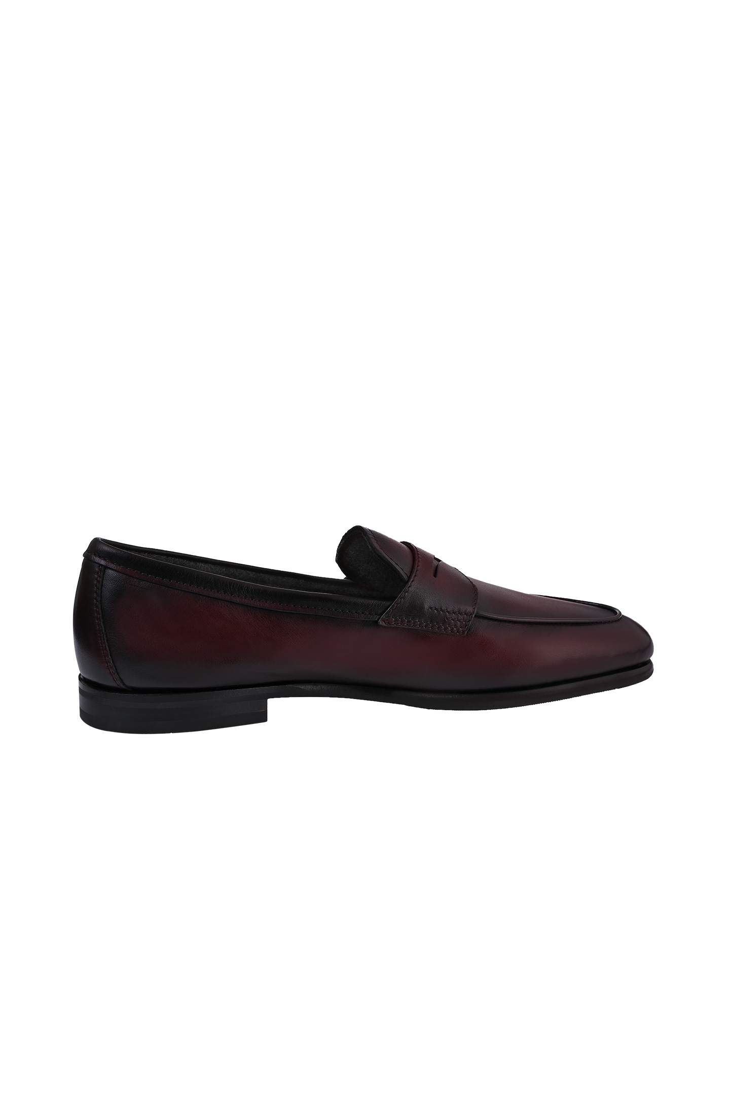 Лоферы (Туфли) SANTONI MCNG18837SI9KMEMR84, цвет: Бордовый, Мужской