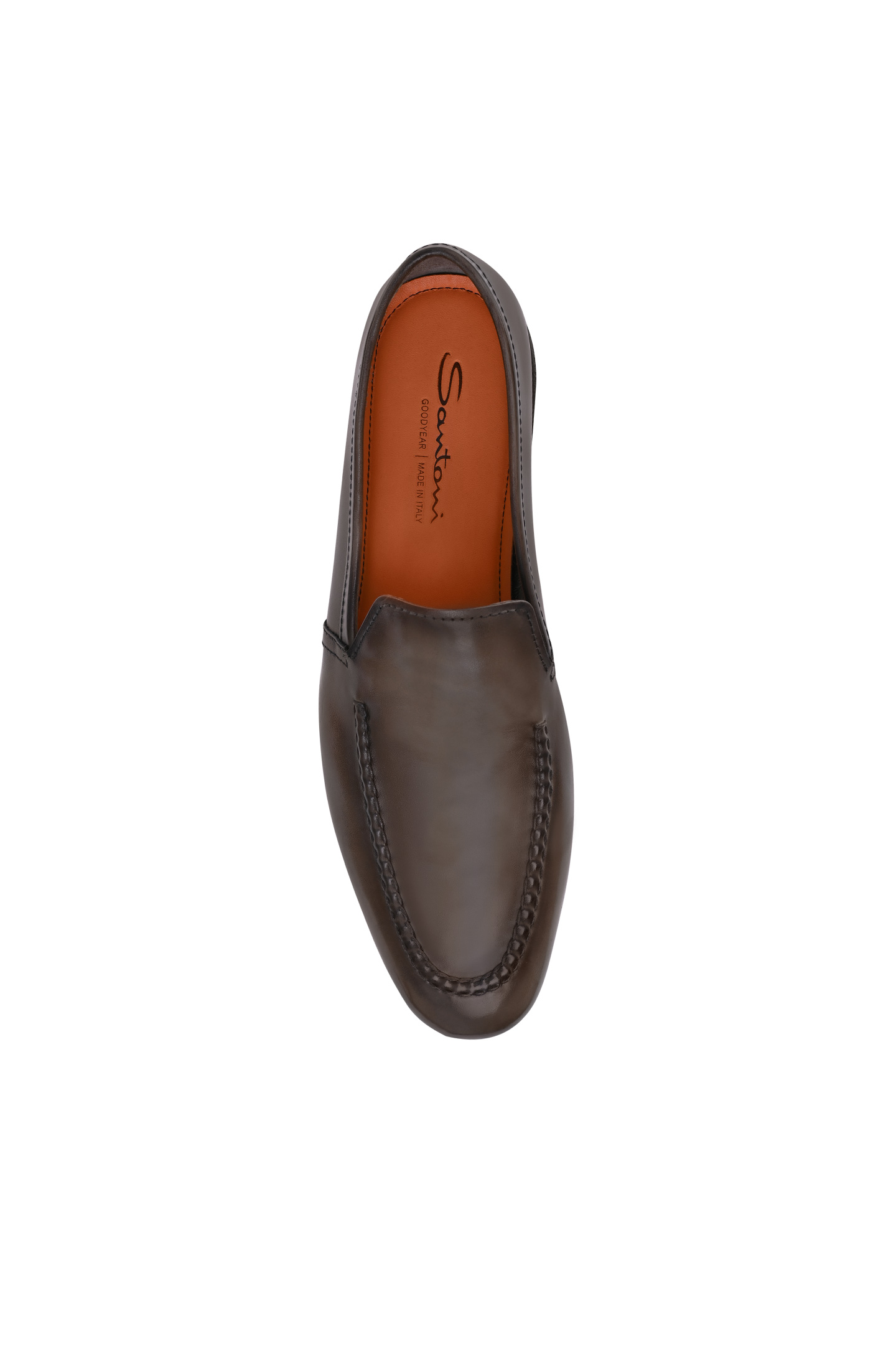 Кожаные лоферы SANTONI MCNG18000SA4SNTUM24, цвет: Коричневый, Мужской