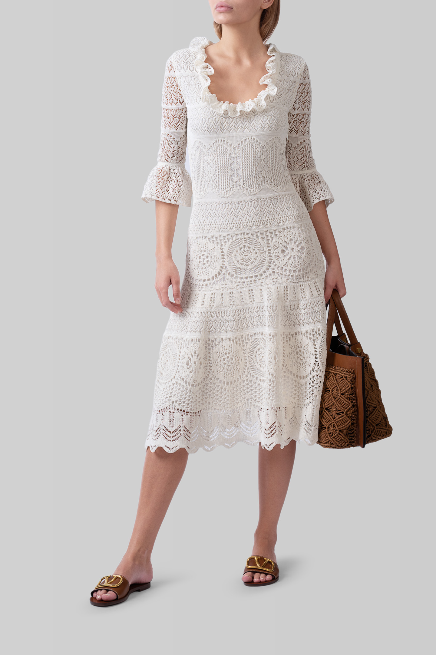 Платье ALEXANDER MCQUEEN 610734 Q1AMI, цвет: Белый, Женский
