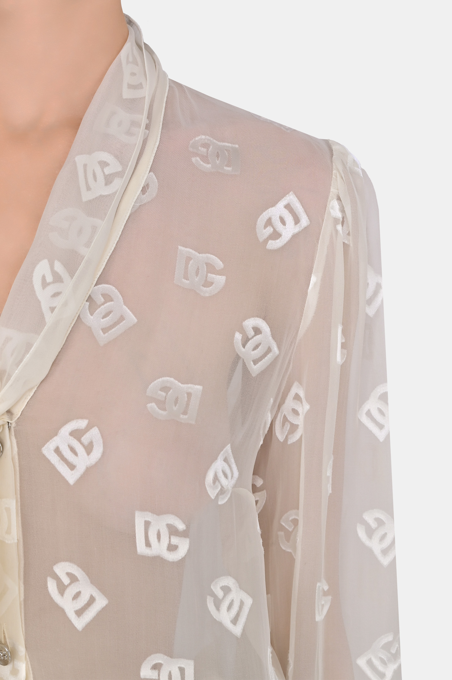Блуза DOLCE & GABBANA F5N70T FJTBR, цвет: Молочный, Женский