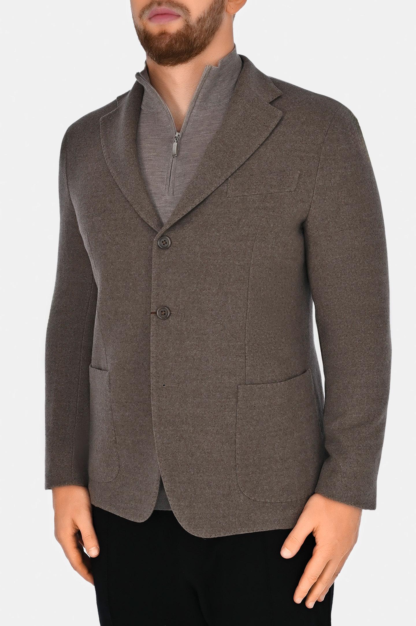 Пиджак с карманами DORIANI CASHMERE C138/T125-7-S-3, цвет: Коричневый, Мужской