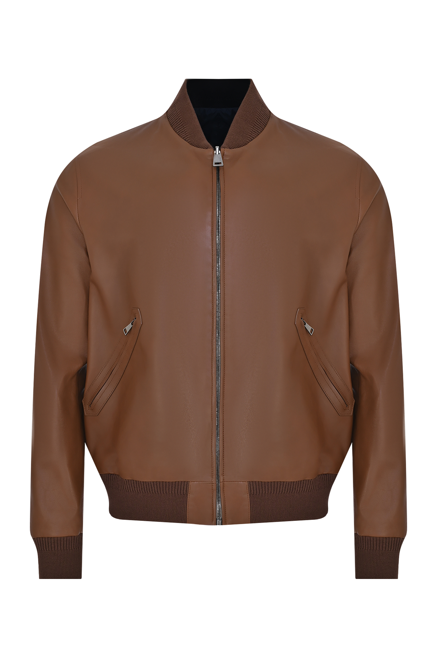 Кожаная куртка двухсторонняя CANALI LE00258 O70409, цвет: Коричневый, Мужской