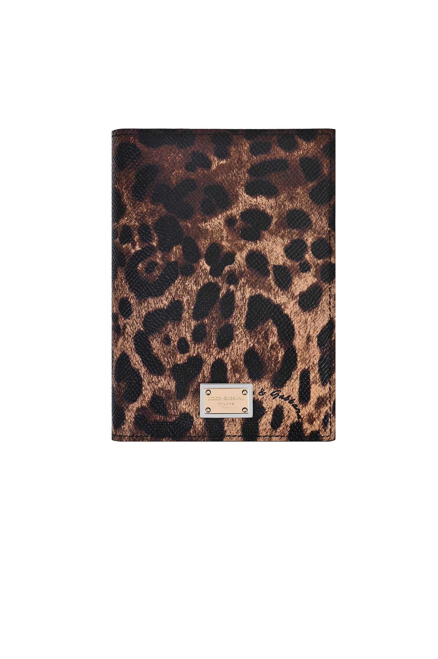 Обложка для паспорта DOLCE & GABBANA BI2215 AM568, цвет: Леопардовый, Женский