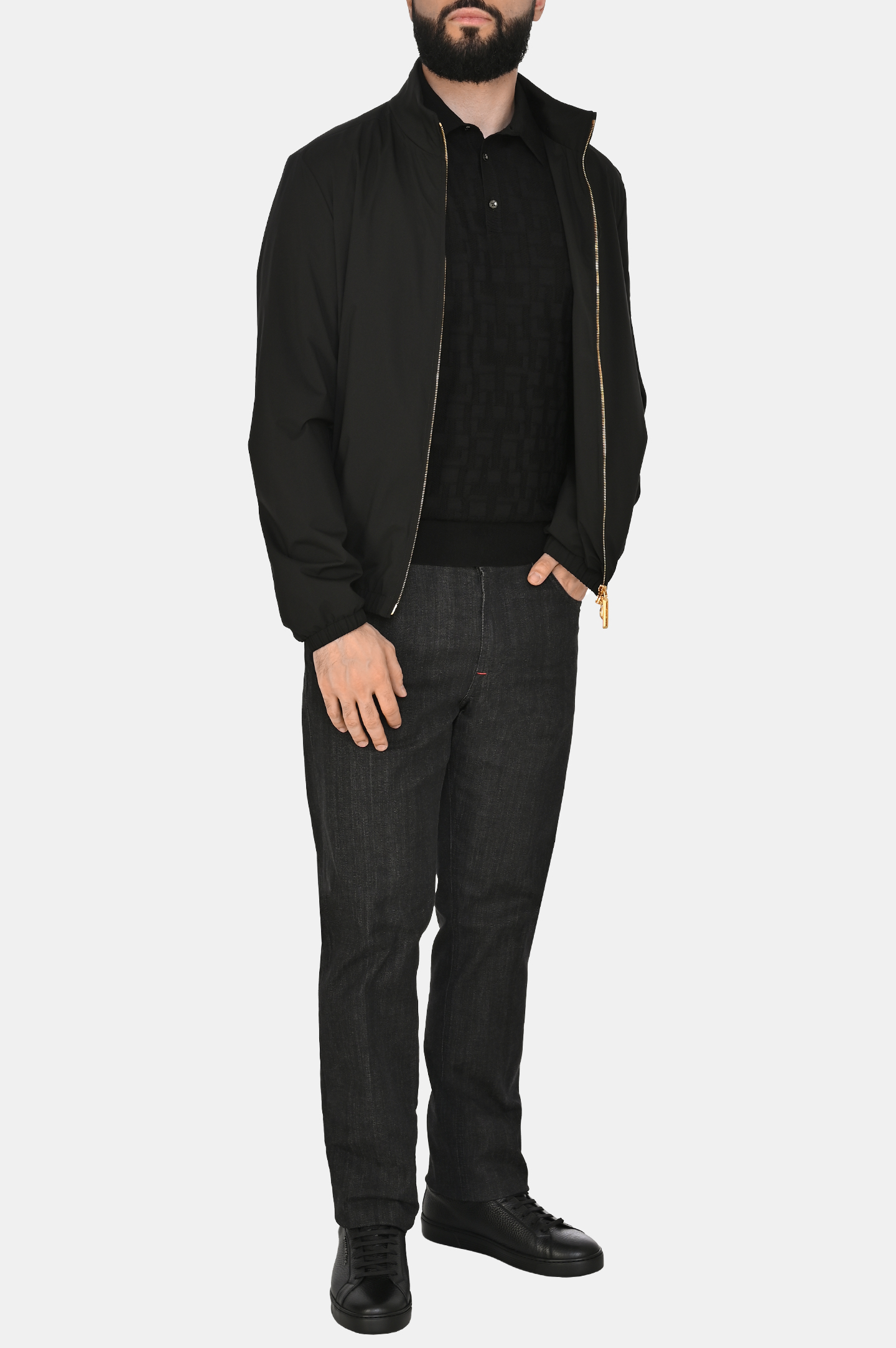 Куртка + чехол STEFANO RICCI M6J4100010 PL001H/SAC6411, цвет: Черный, Мужской
